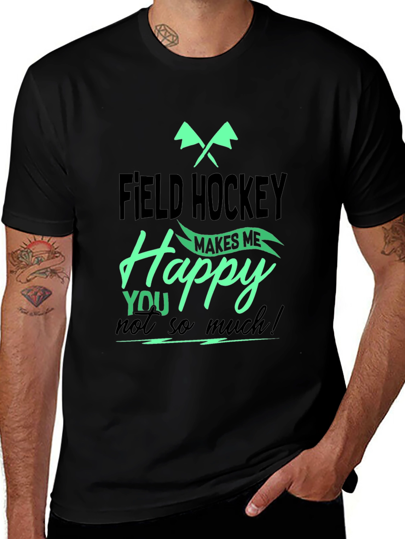 Field Hockey Makes Me Happy T-Shirt