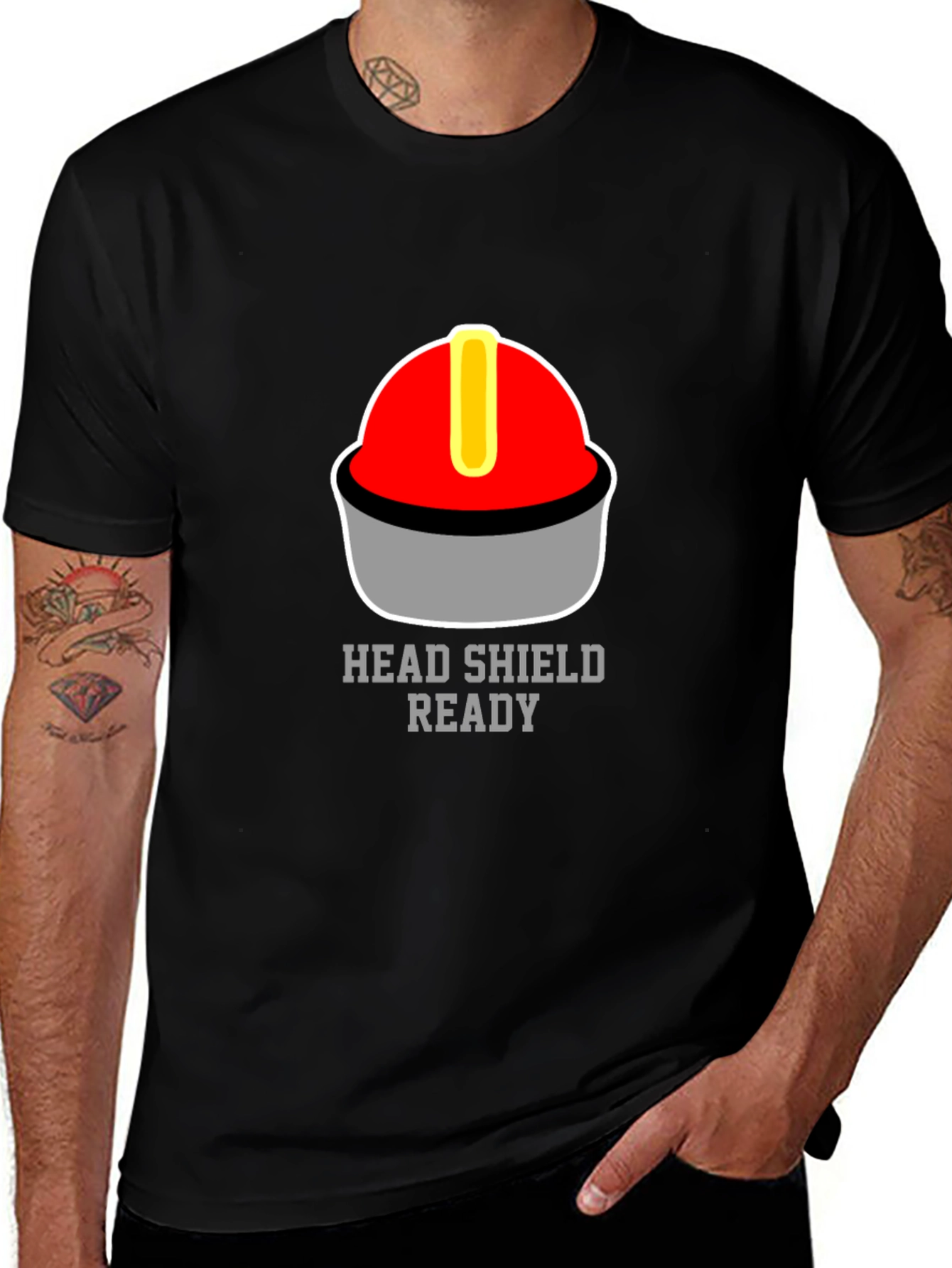 Variant 21 of Head Shield Ready Graphic Tee