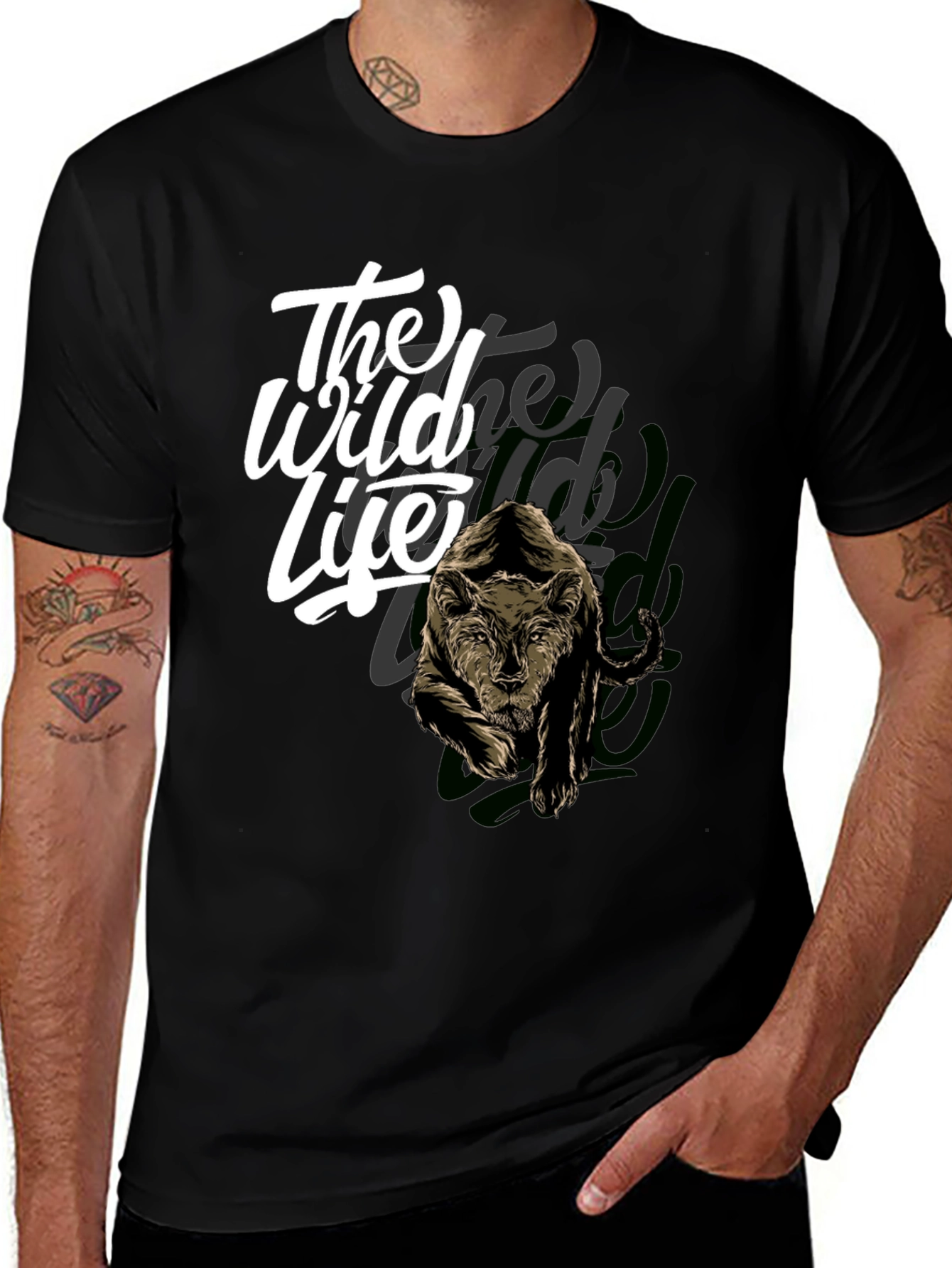 Variant 8 of The Wild Life Graphic Black T-Shirt