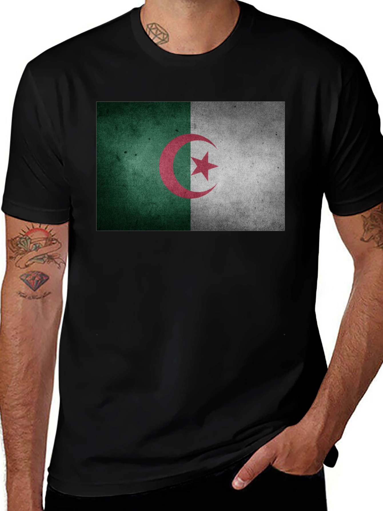 Variant 6 of Algeria Flag T-Shirt - Show Your Pride!