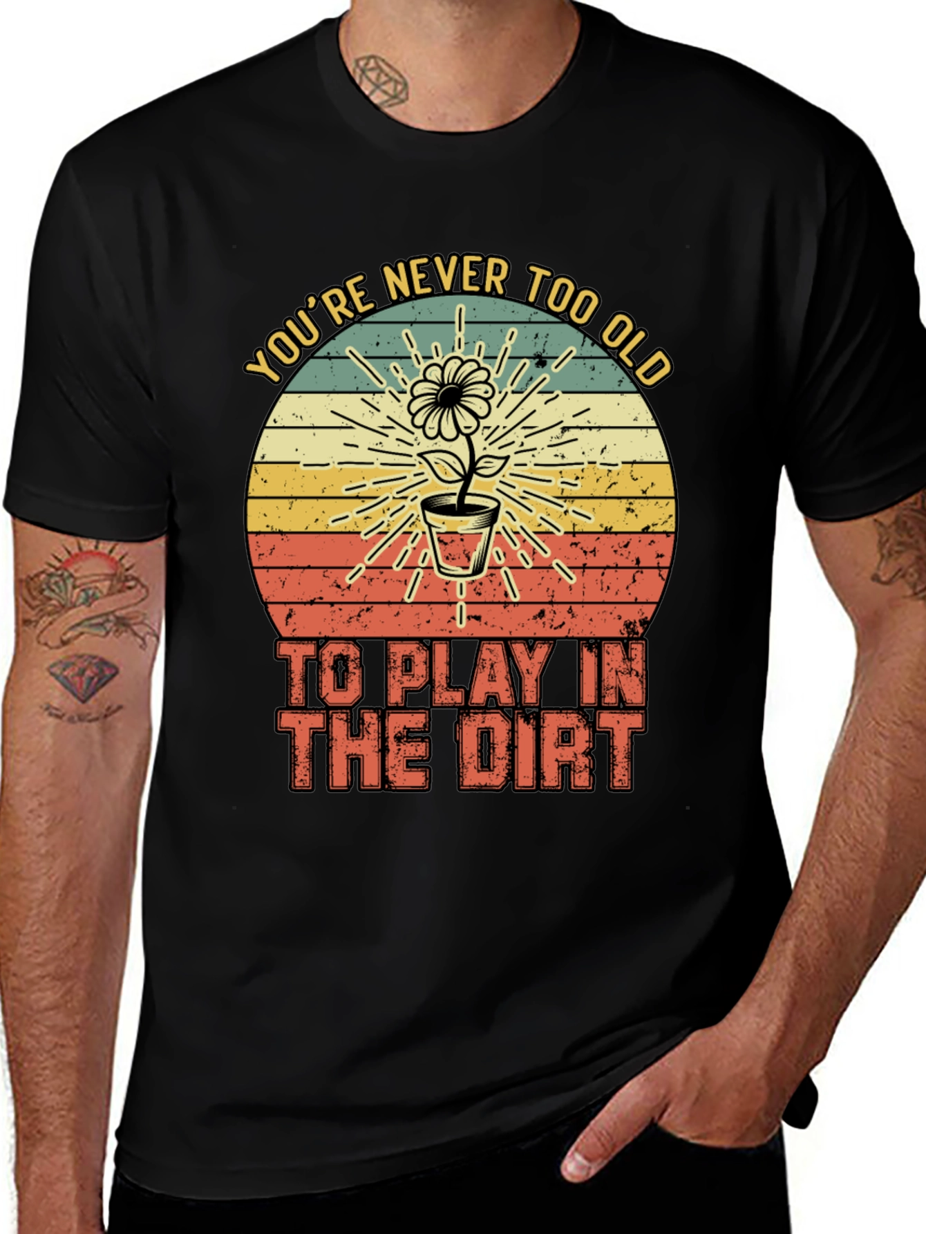 Variant 10 of Never Too Old to Play T-Shirt: Gardening Gift