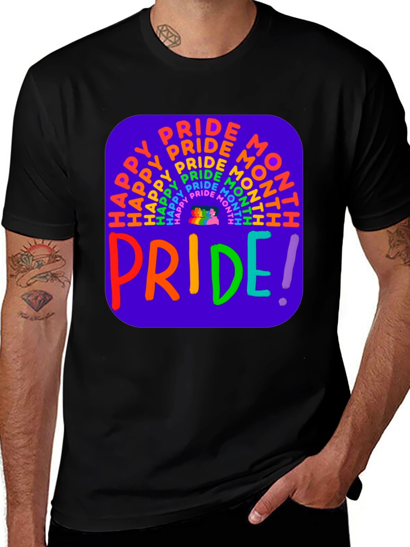 Variant 16 of Happy Pride Month Graphic Tee - Colorful Design