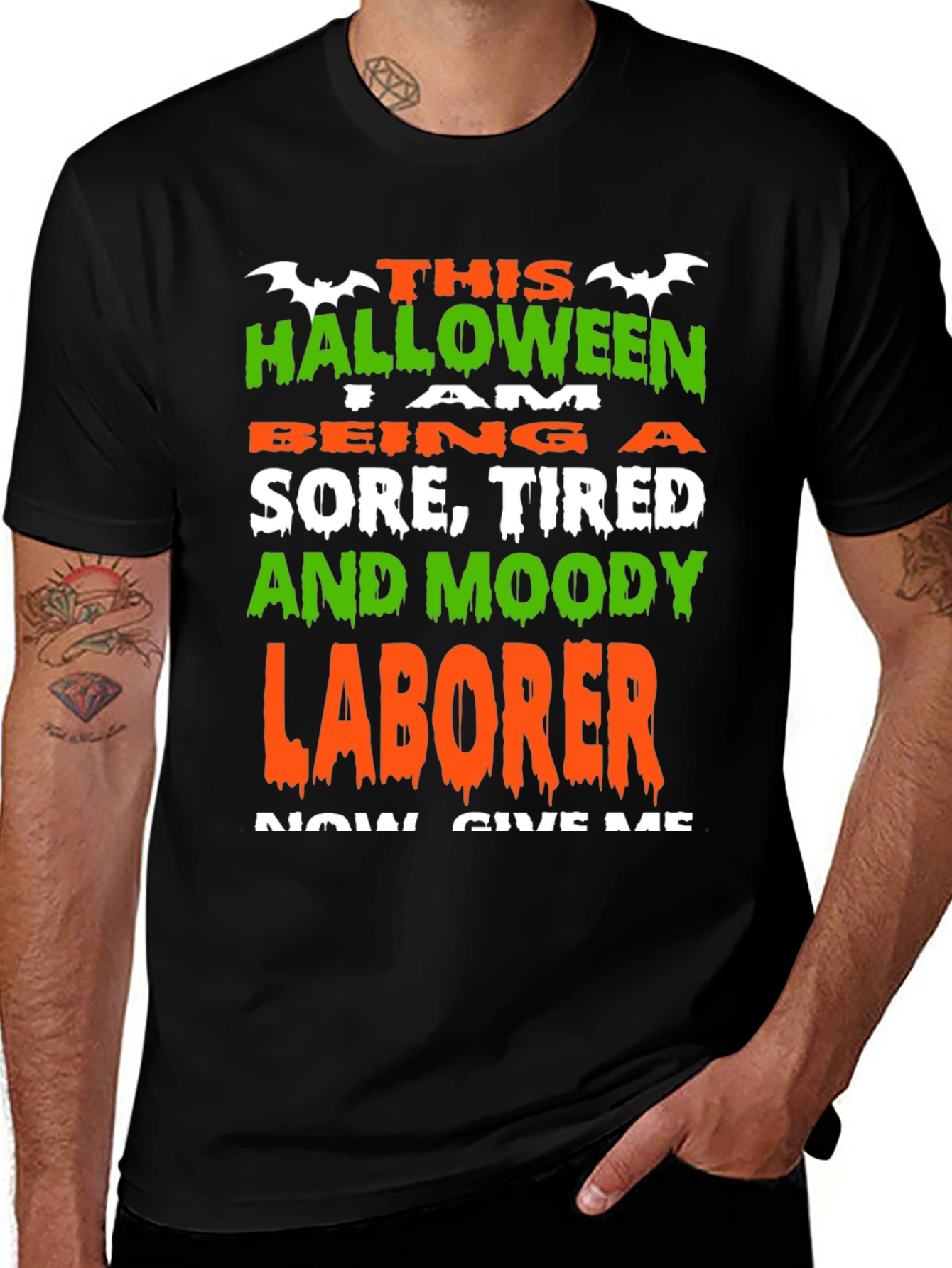 Halloween Laborer T-Shirt - Funny Costume Tee