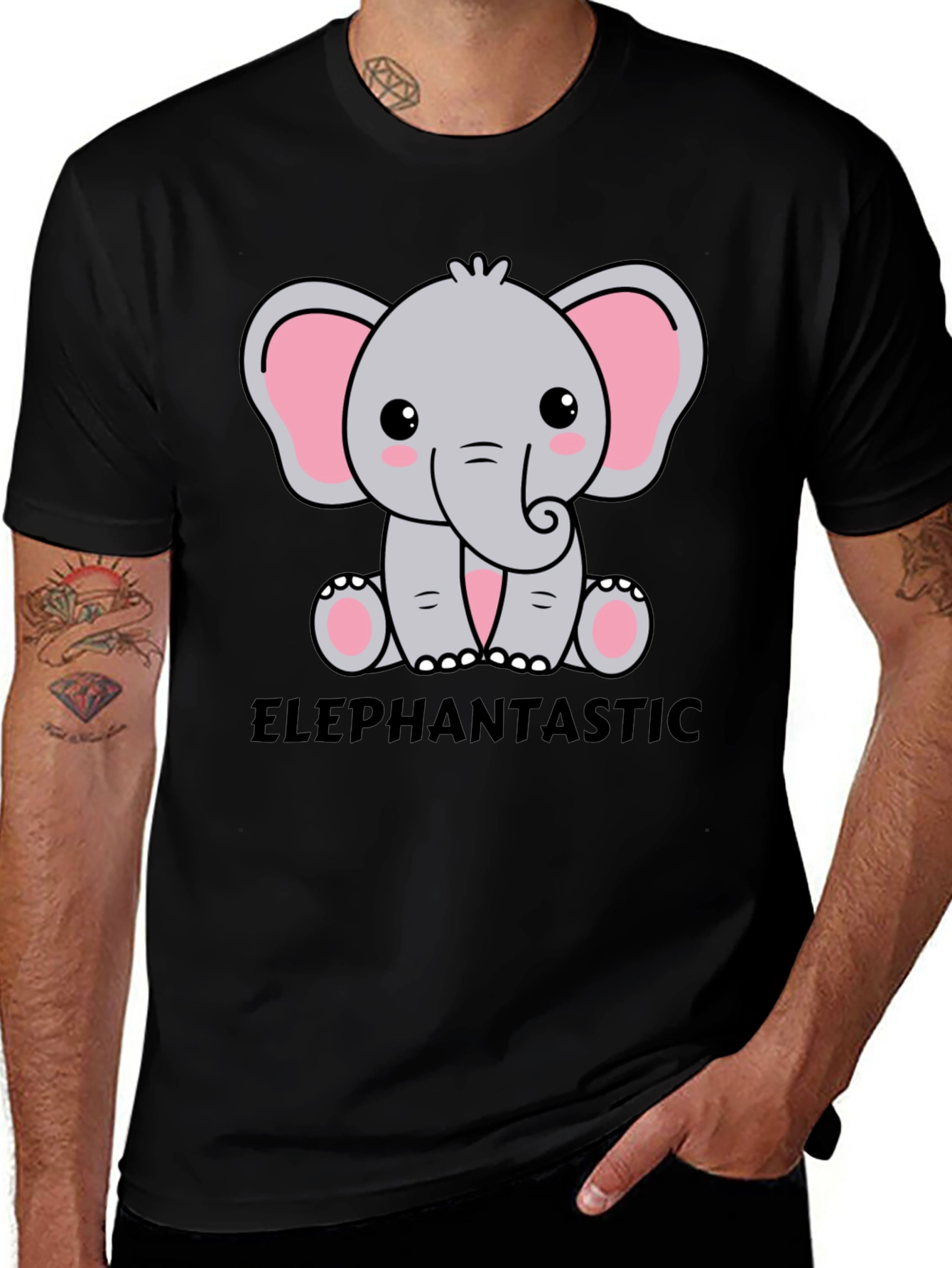Variant 7 of Elephantastic Graphic Tee - Cute Cartoon Elephant Design