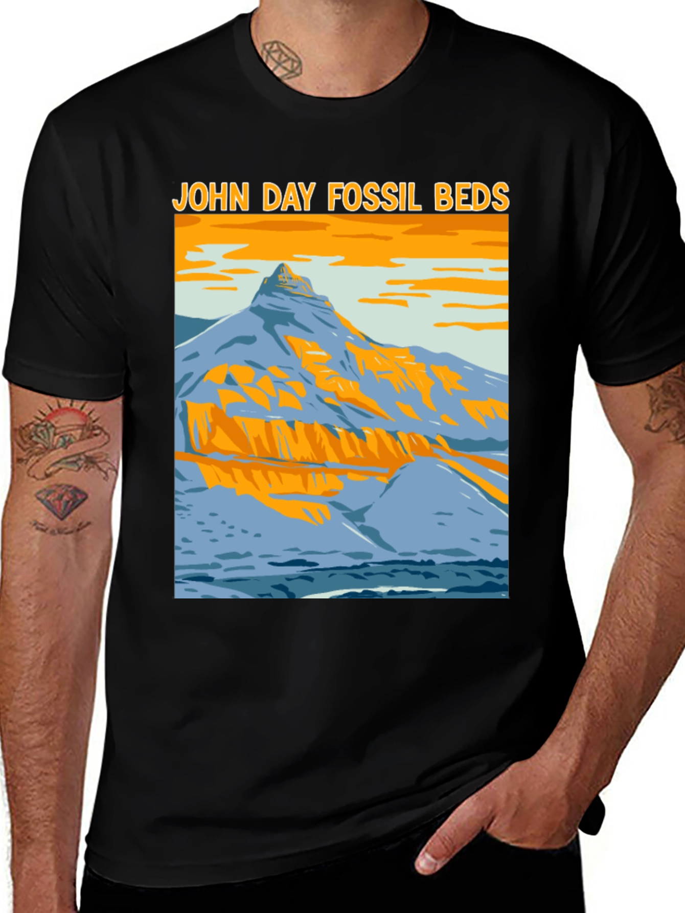 John Day Fossil Beds T-Shirt - Vintage Style Graphic Tee