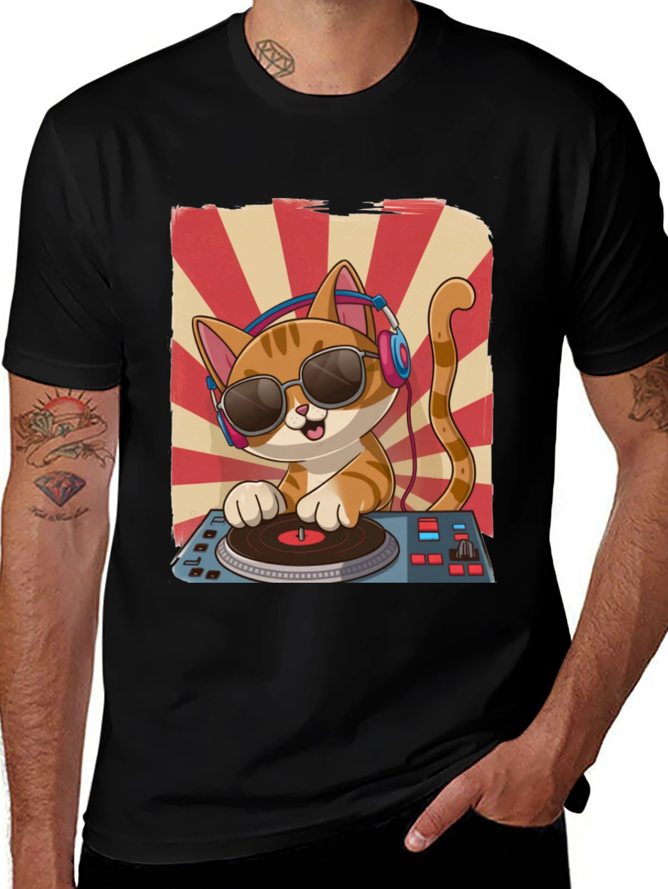 Variant 27 of DJ Cat Graphic T-Shirt