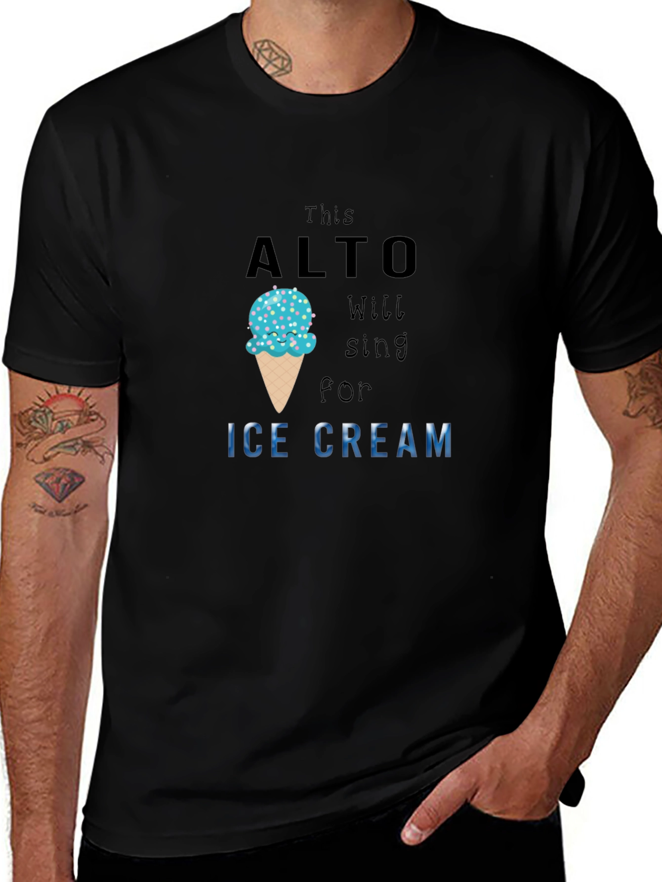 Alto Ice Cream T-Shirt - Novelty Music Tee