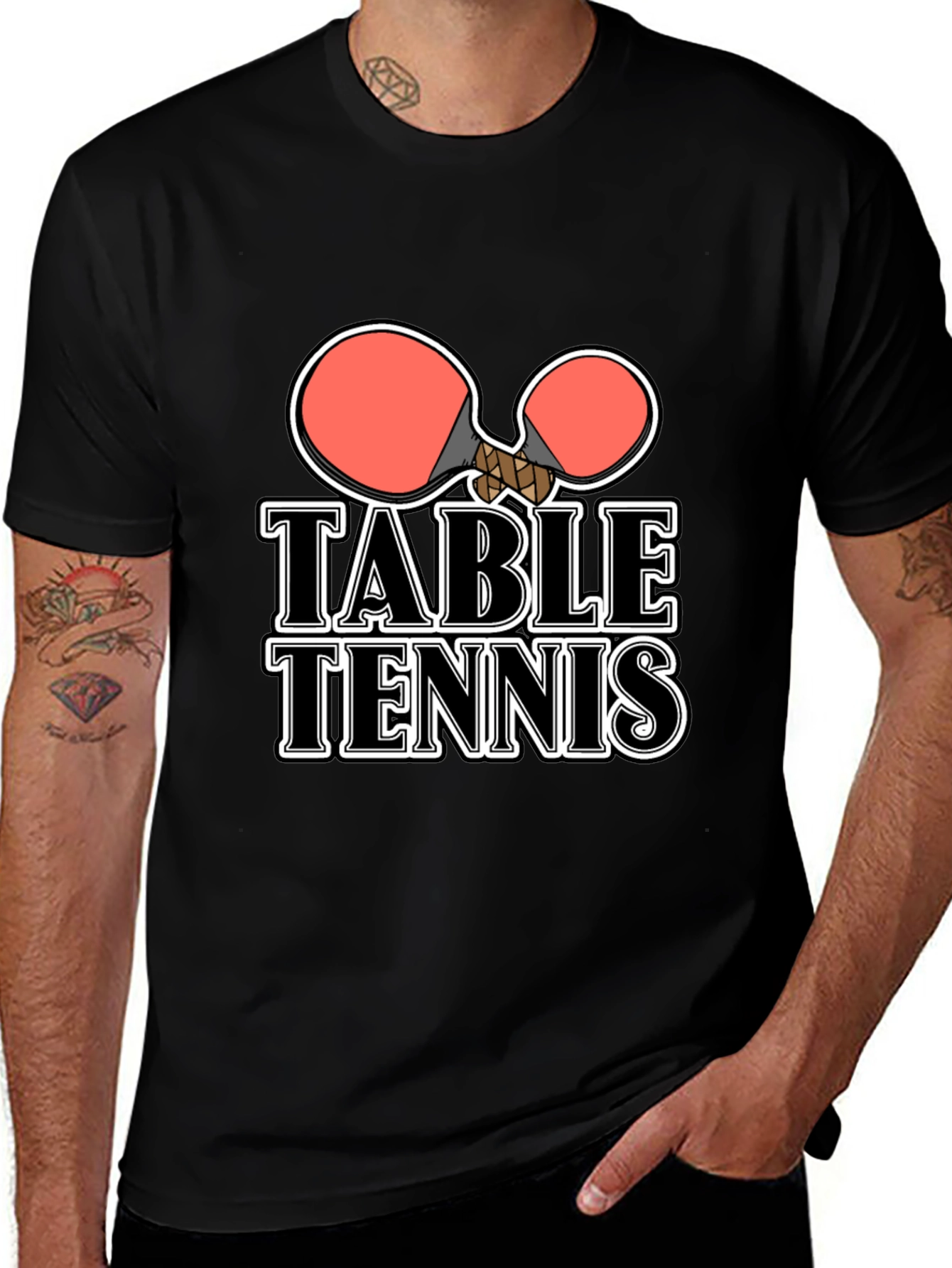 Variant 9 of Table Tennis Paddles Graphic Tee