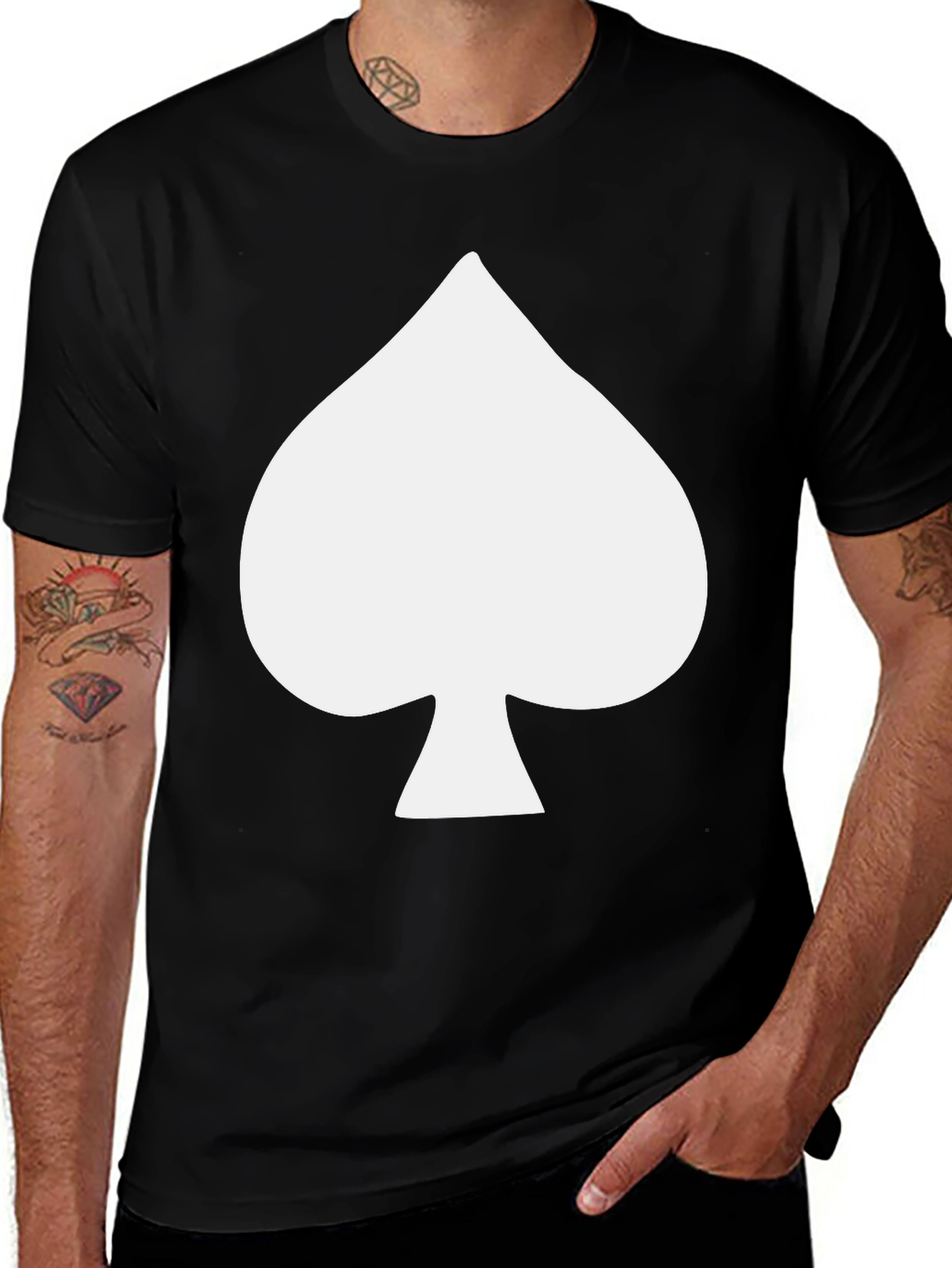 Variant 15 of Spade Graphic Tee - Black Casual Shirt