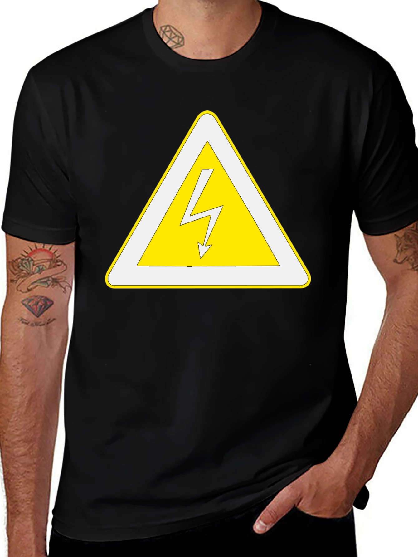 Variant 19 of High Voltage Warning T-Shirt
