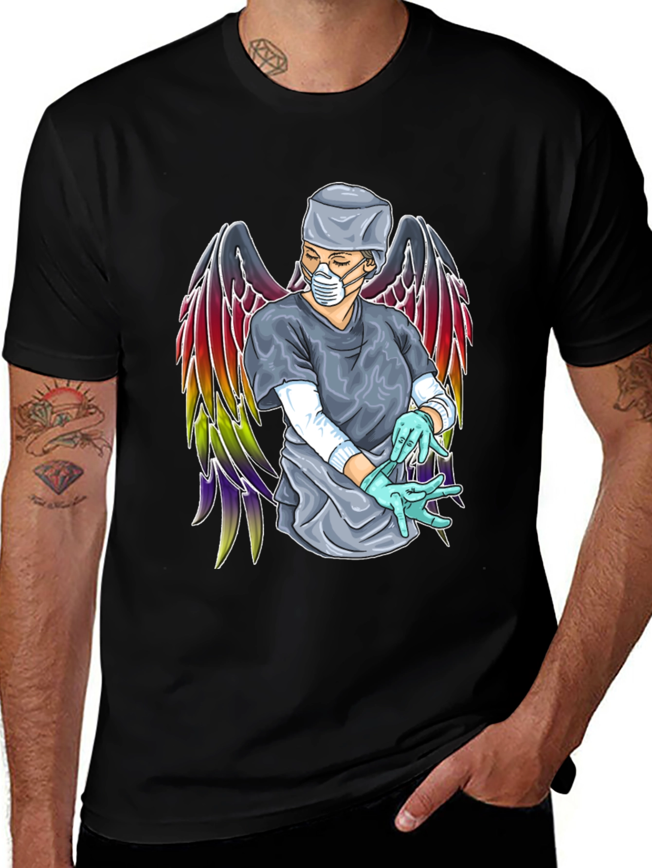 Variant 7 of Angel Nurse T-Shirt: A Symbol of Heroism