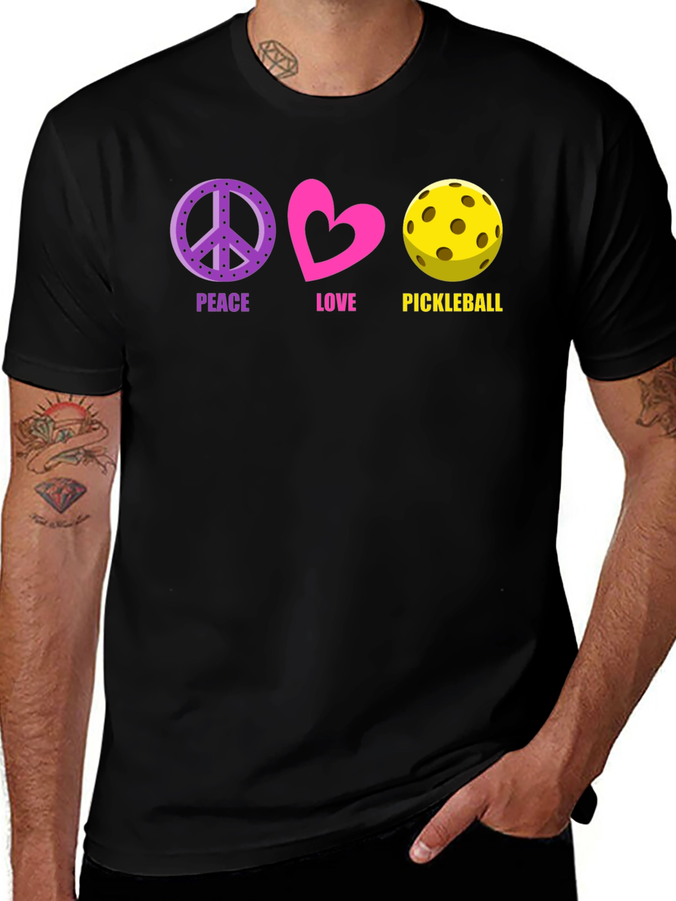 Variant 25 of Peace Love Pickleball T-Shirt