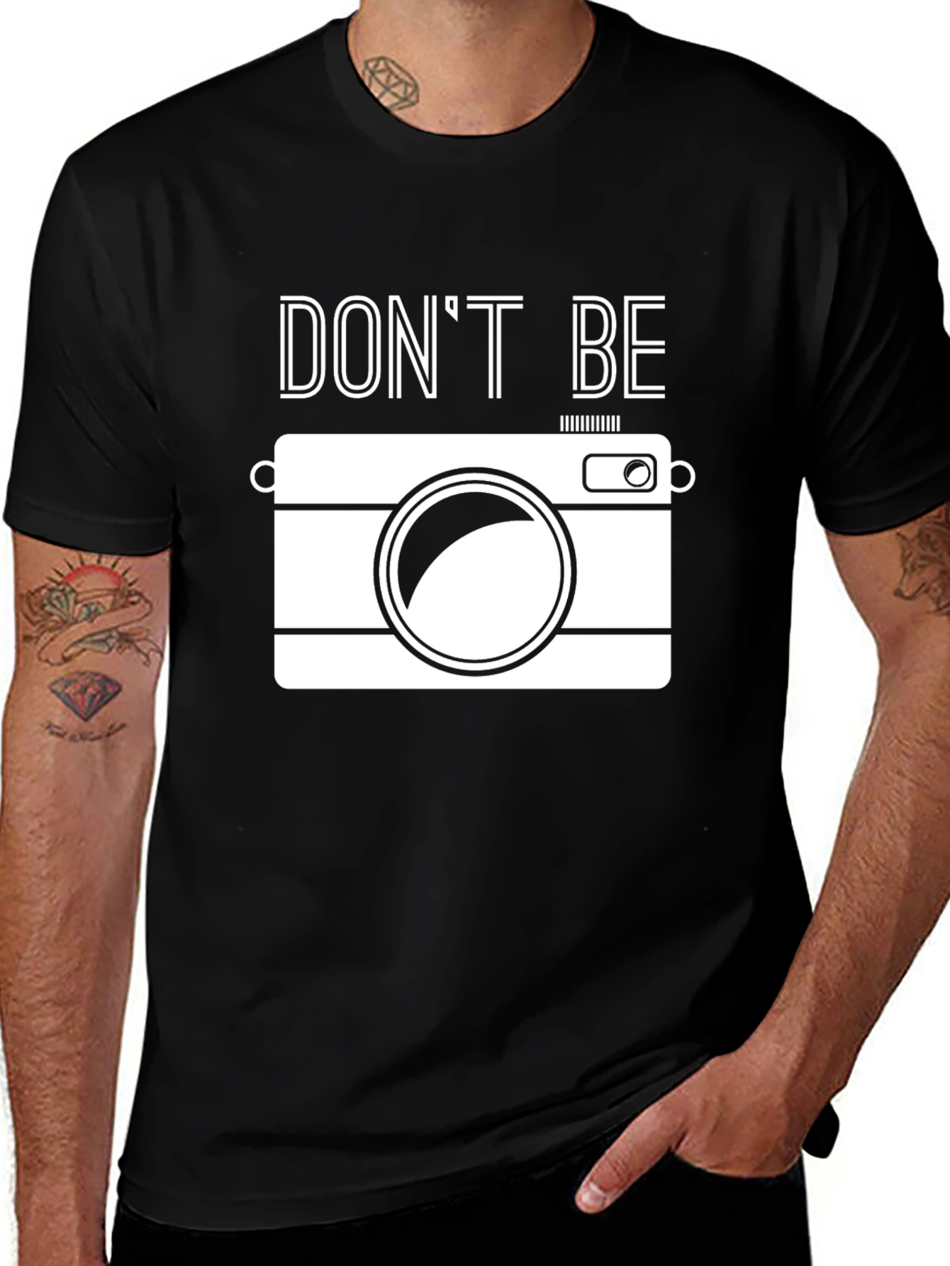 Variant 29 of Don't Be Negative Camera Graphic Tee
