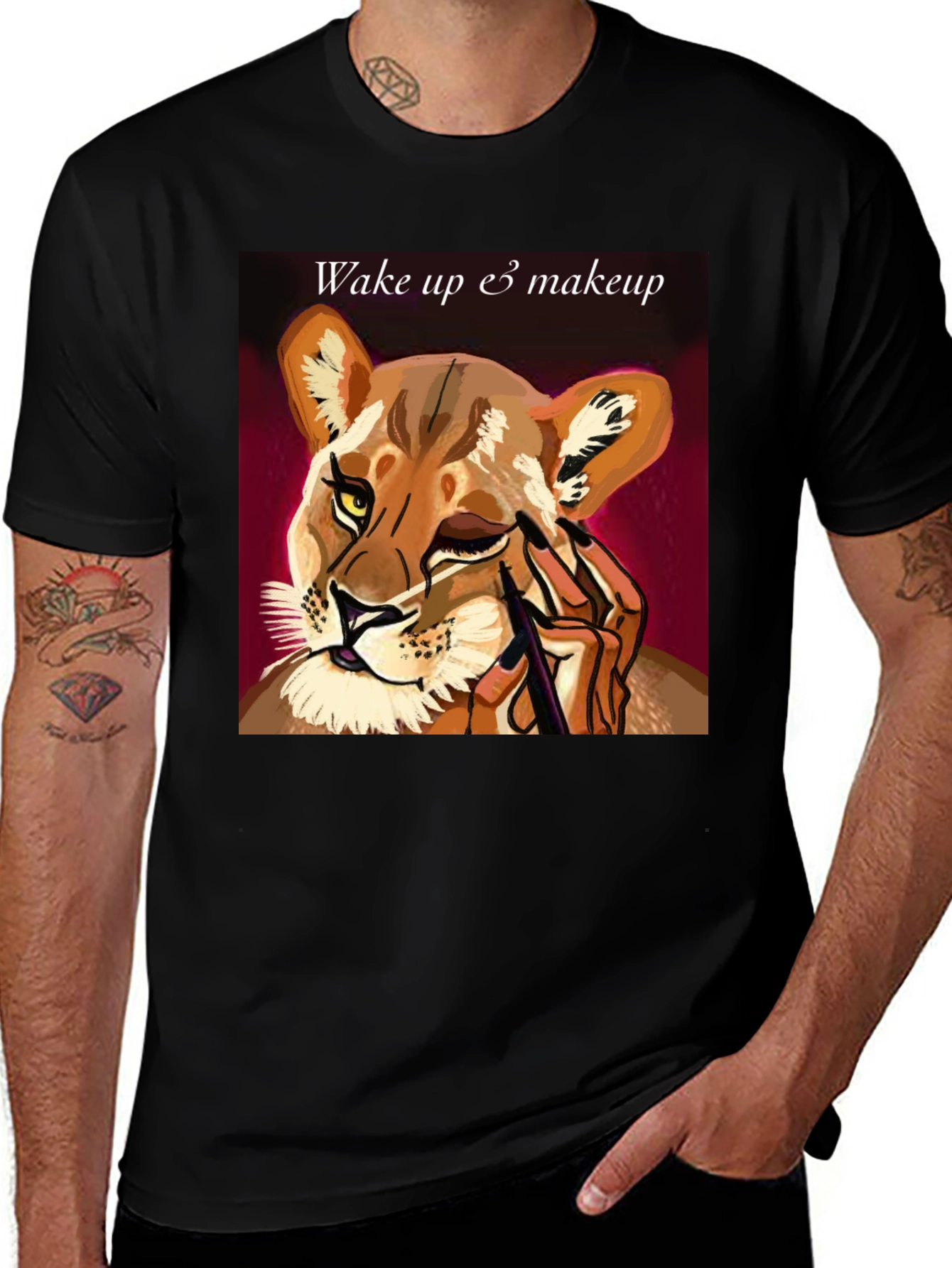 Variant 29 of Wake Up and Makeup Lioness Tee