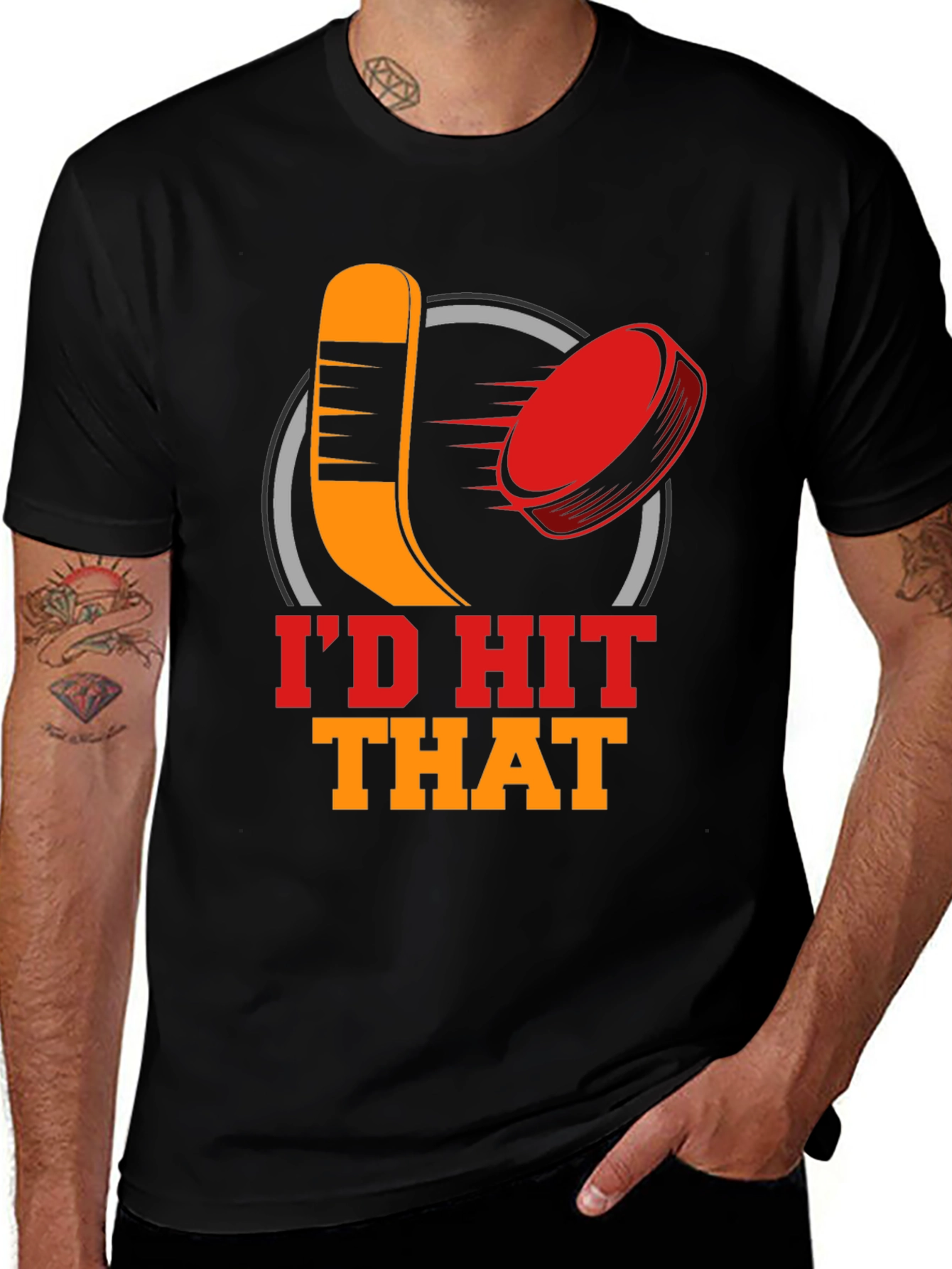 Variant 6 of I'd Hit That Hockey Graphic T-Shirt