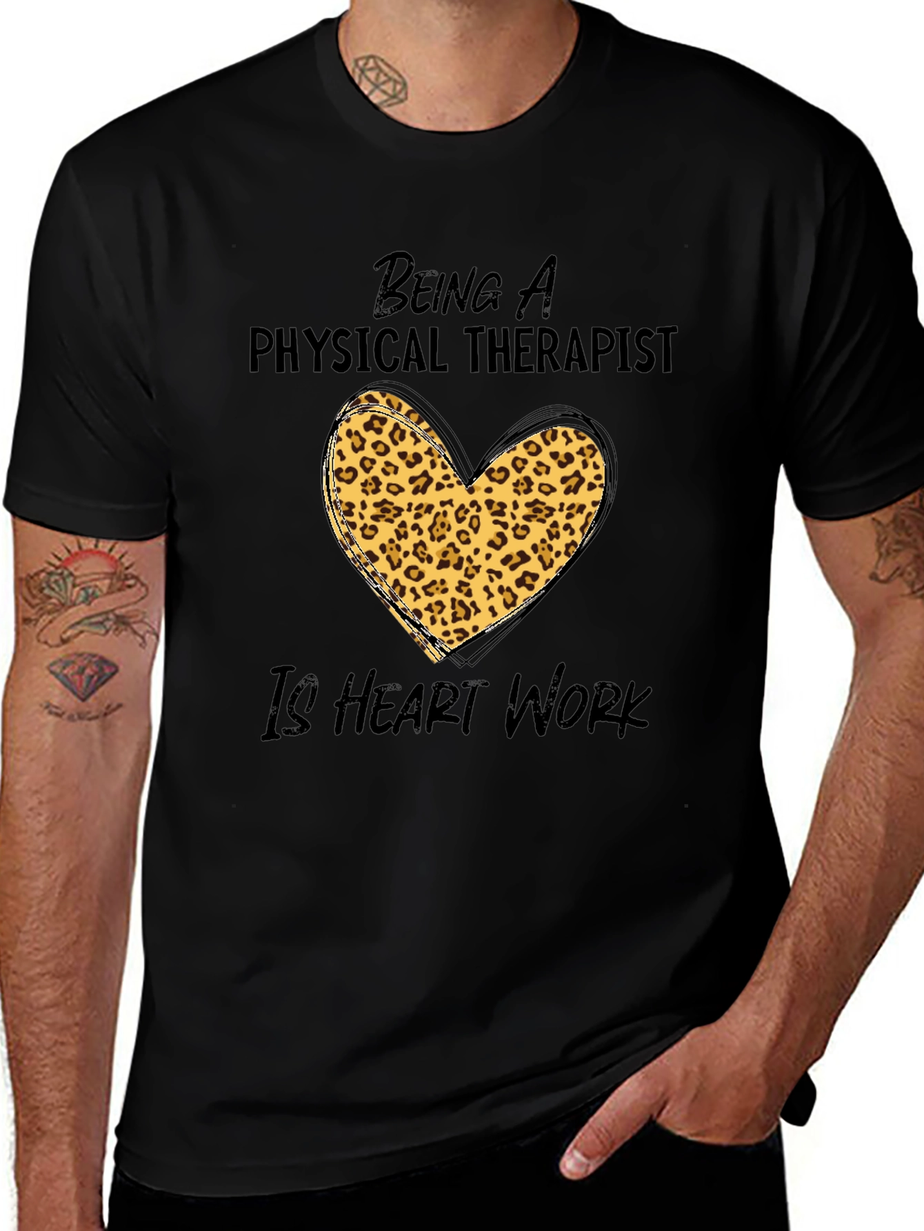 Variant 2 of Physical Therapist Heart Work Graphic Tee