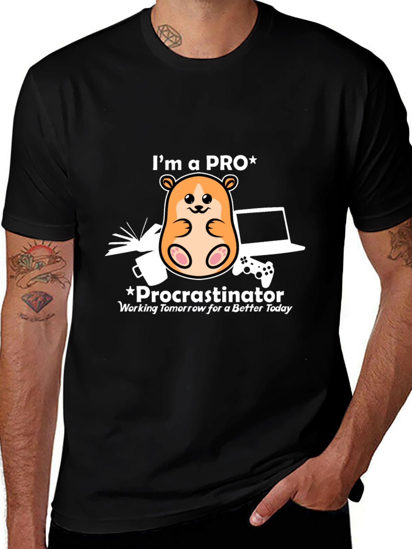 Variant 25 of Procrastinator T-Shirt - Funny Hamster Graphic Tee