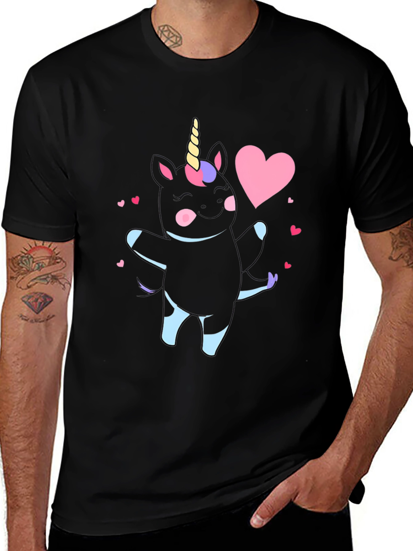 Variant 28 of Cute Unicorn Heart Graphic T-Shirt