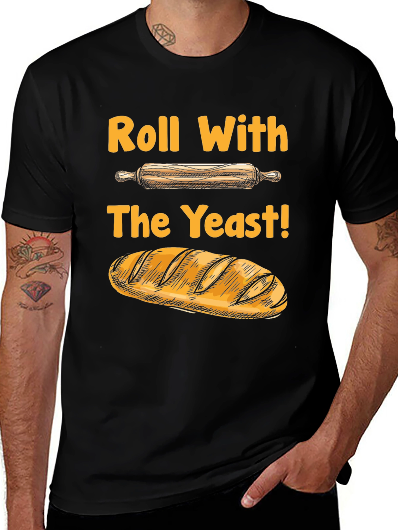 Variant 29 of Roll With The Yeast Funny Baking T-Shirt
