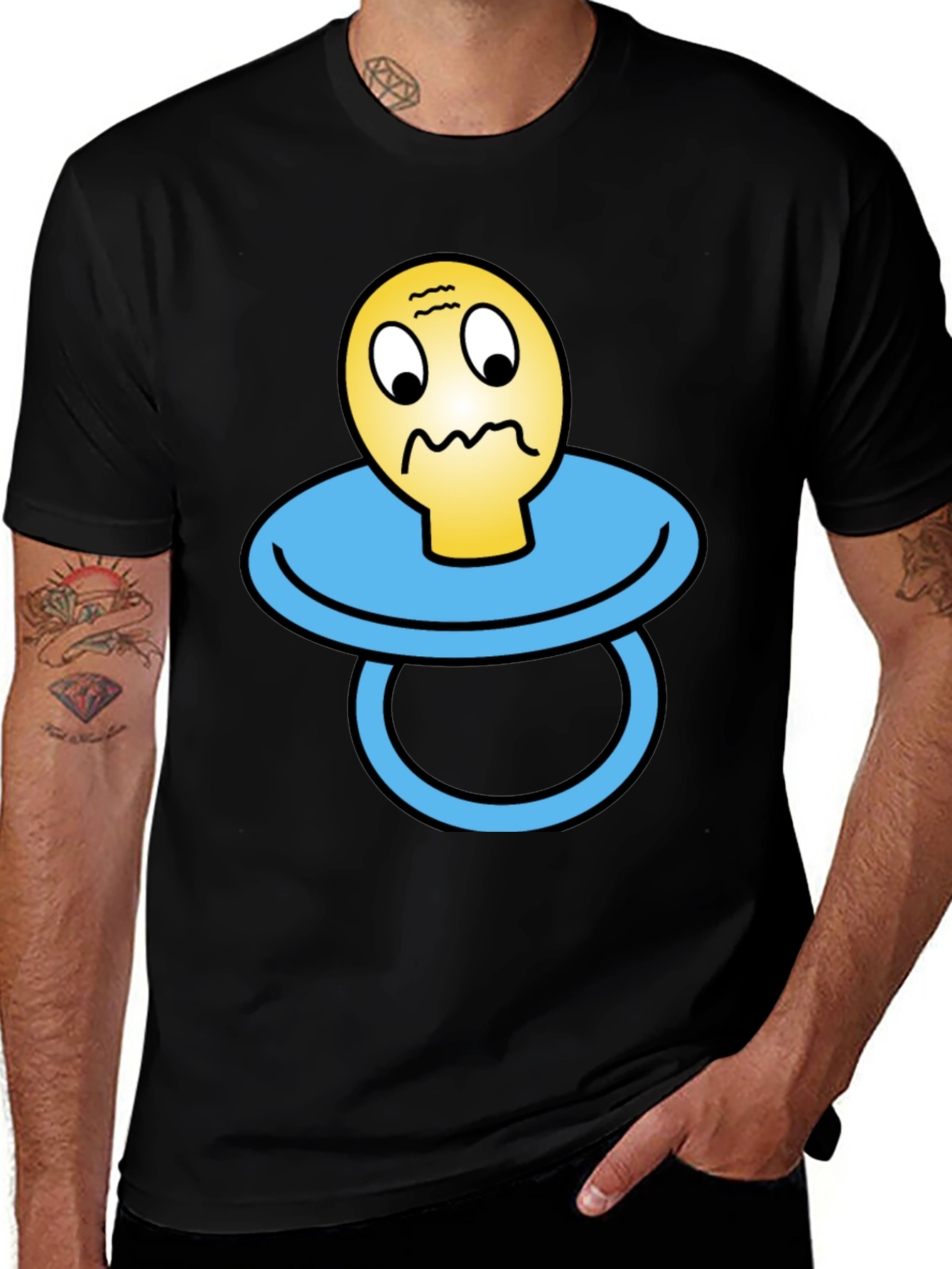 Variant 9 of Novelty Pacifier Face Graphic T-Shirt