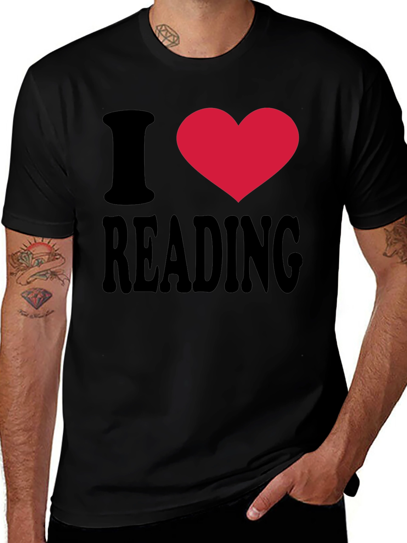 Variant 14 of I Heart Reading Black T-Shirt