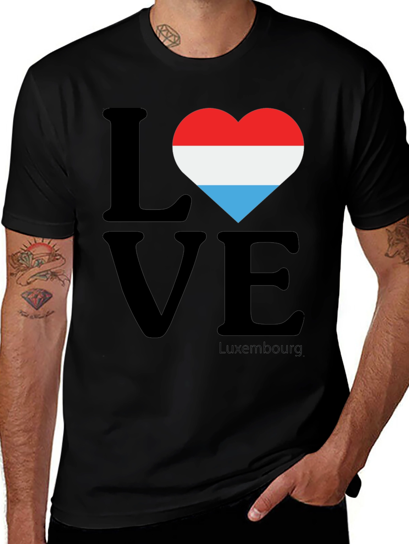Love Luxembourg T-Shirt Black Tee