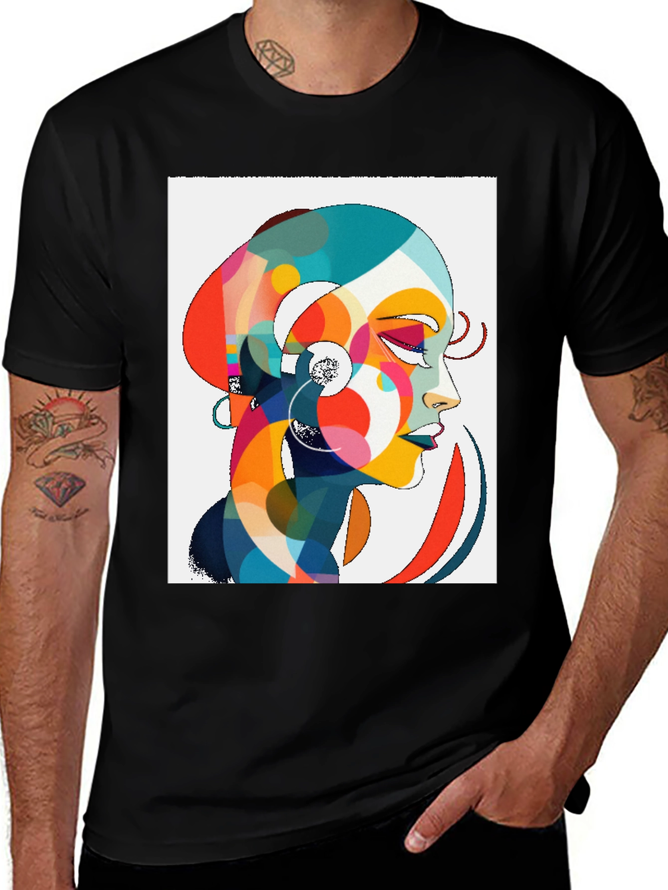 Variant 14 of Abstract Woman Graphic Tee - Stylish Comfort