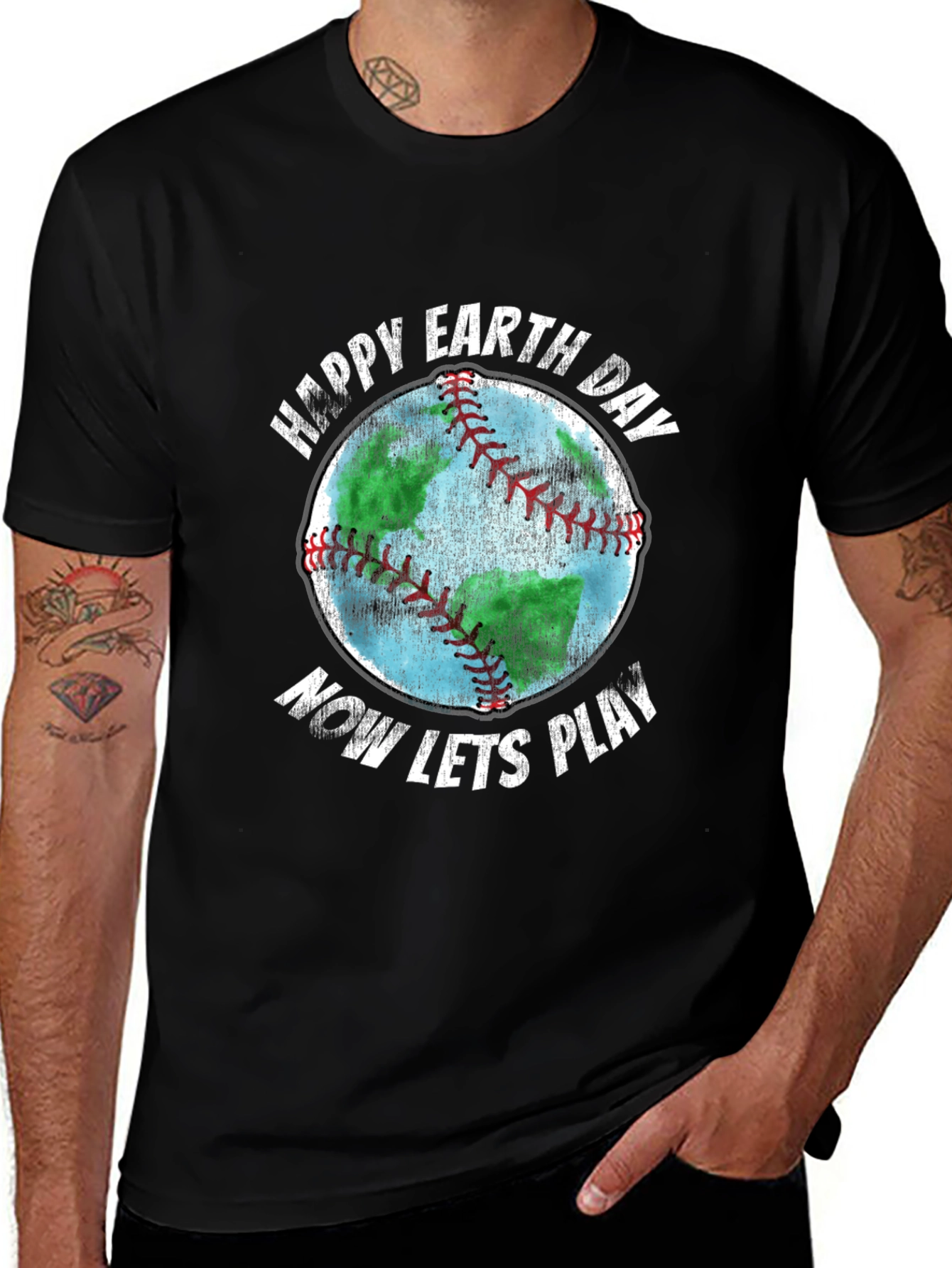 Variant 15 of Happy Earth Day Baseball Graphic T-Shirt