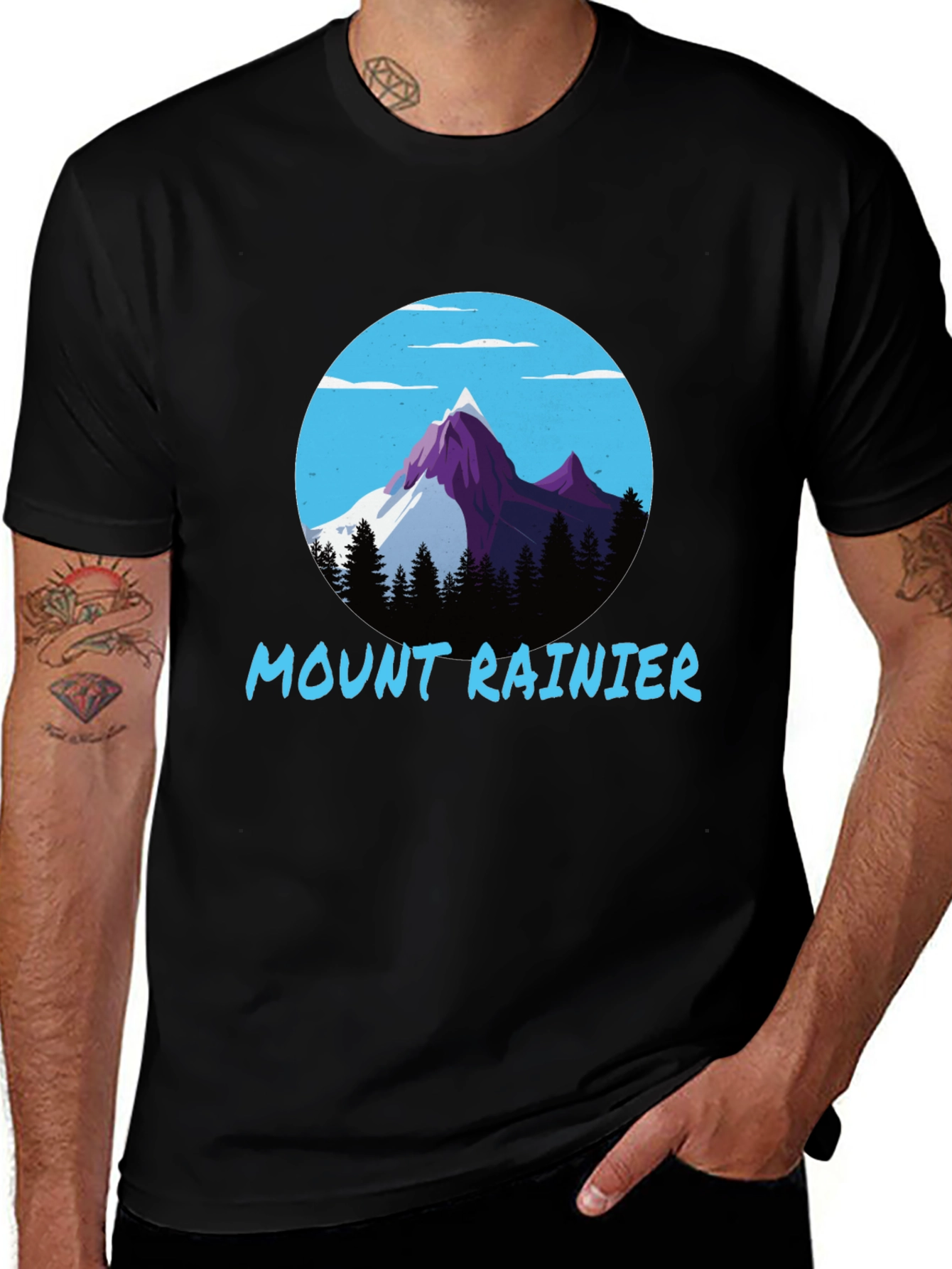 Variant 9 of Mount Rainier Graphic Tee - Nature Adventure Shirt