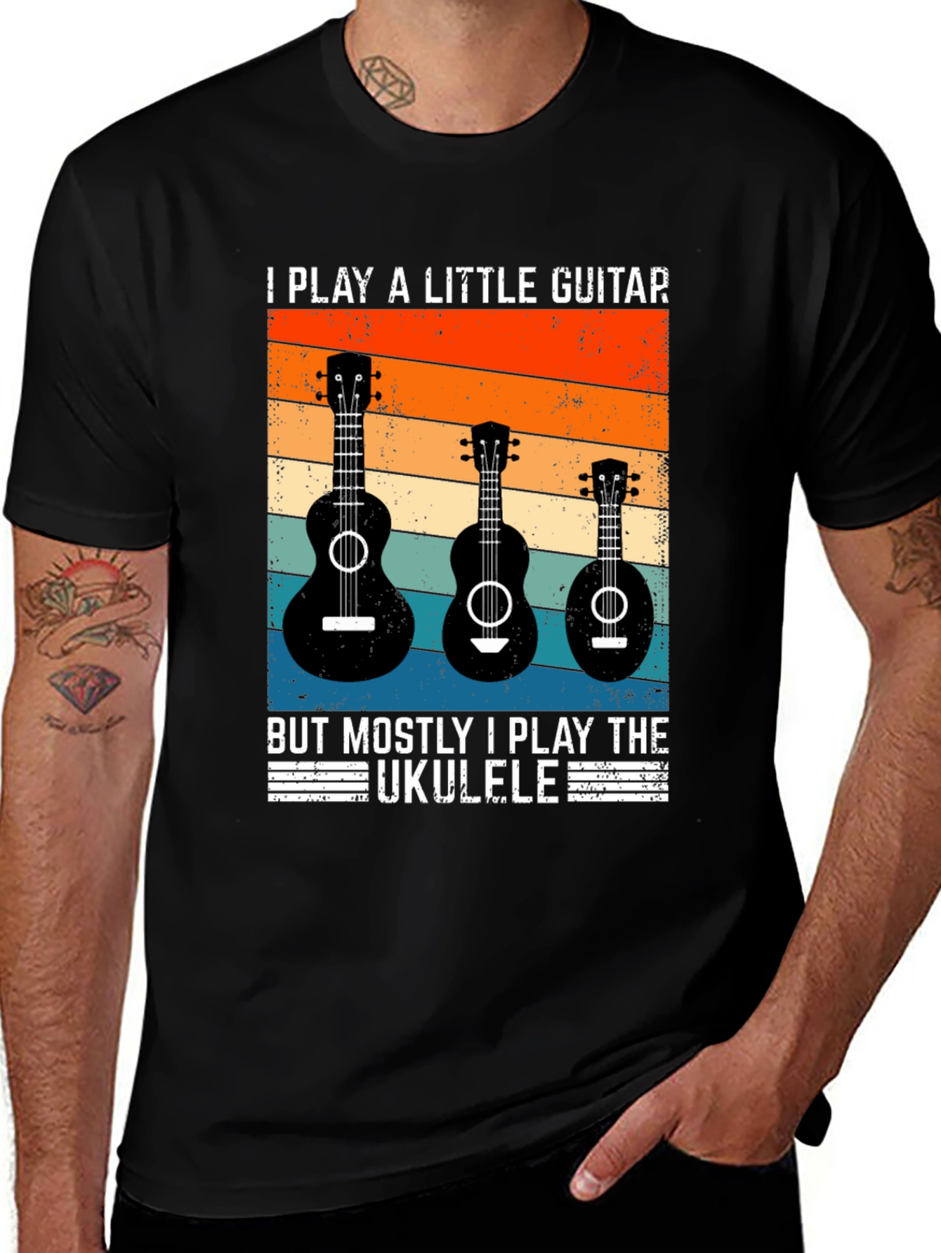 Variant 3 of I Play Ukulele T-Shirt Guitar Music Tee