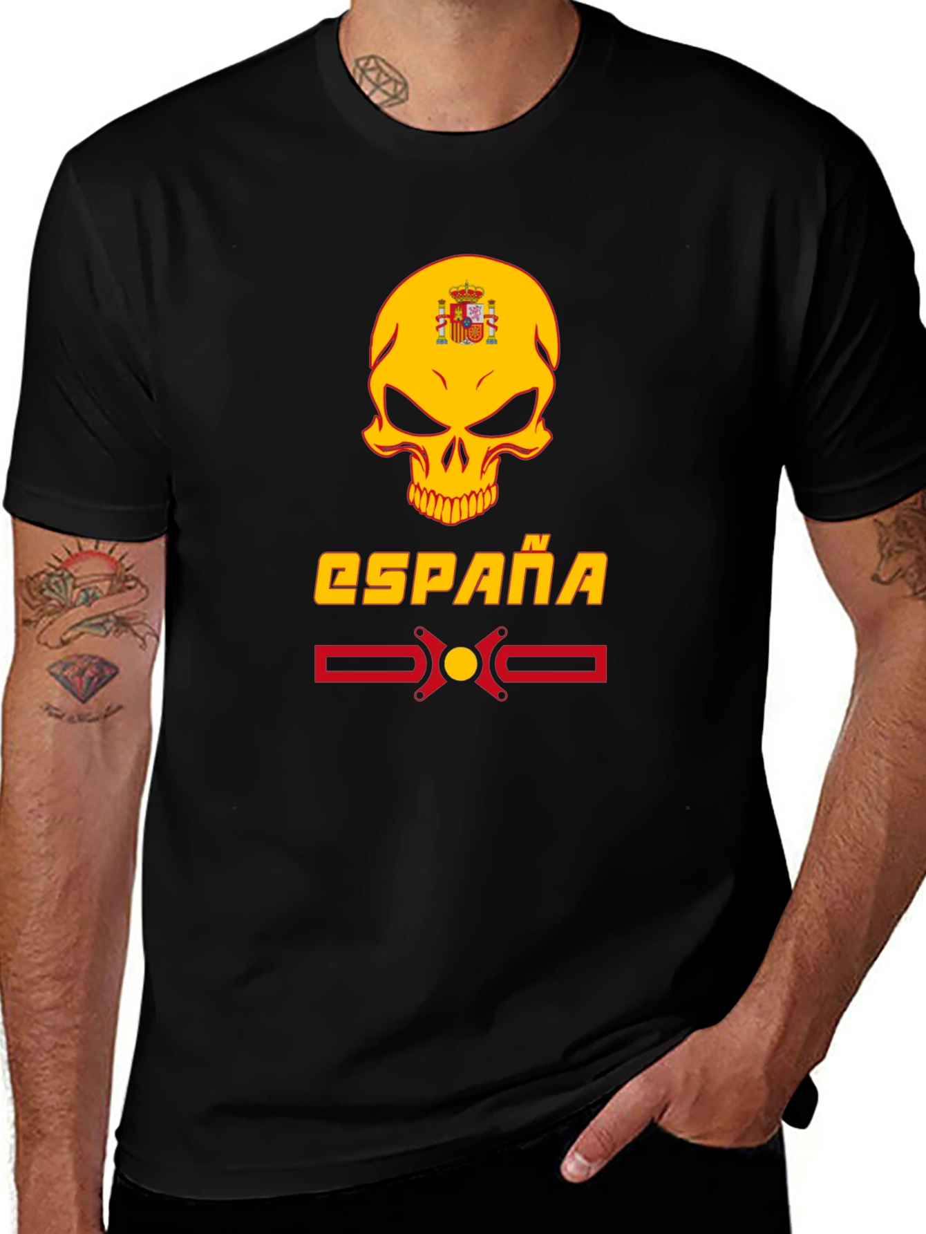 España Skull Graphic Tee - Spanish Pride T-Shirt