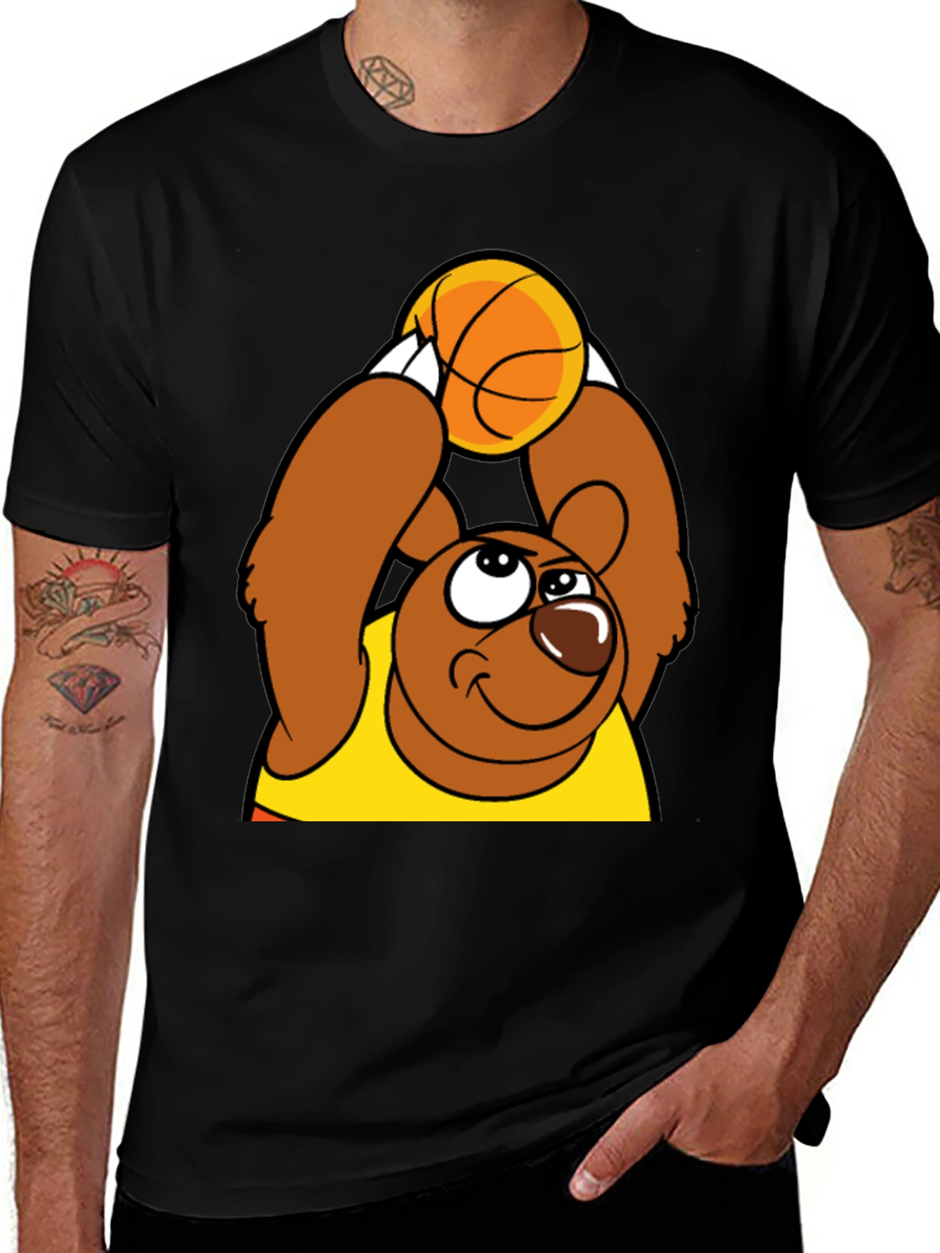 Variant 7 of Cartoon Bear Basketball T-Shirt