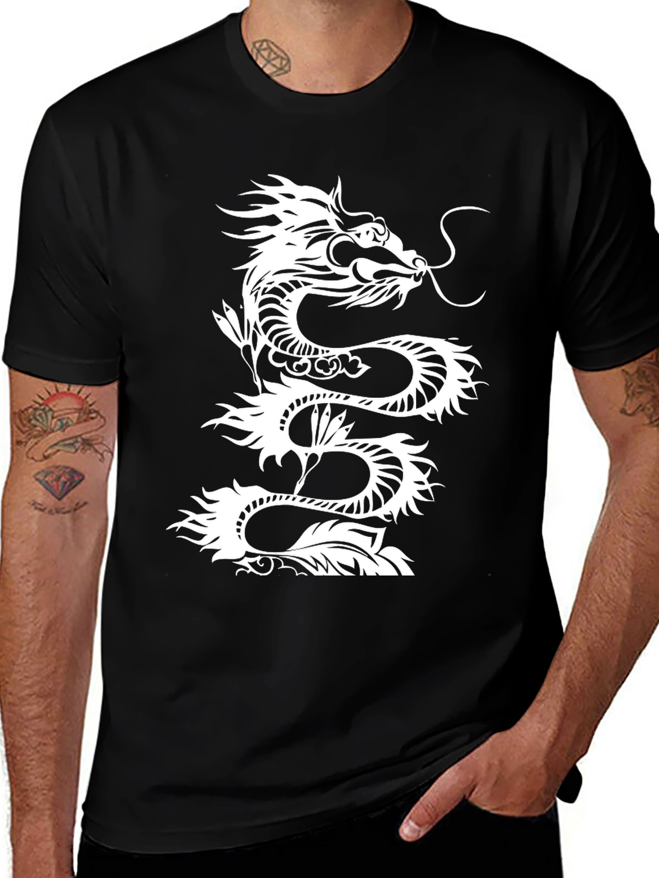 Variant 2 of Dragon Graphic Tee - Cool Streetwear Style
