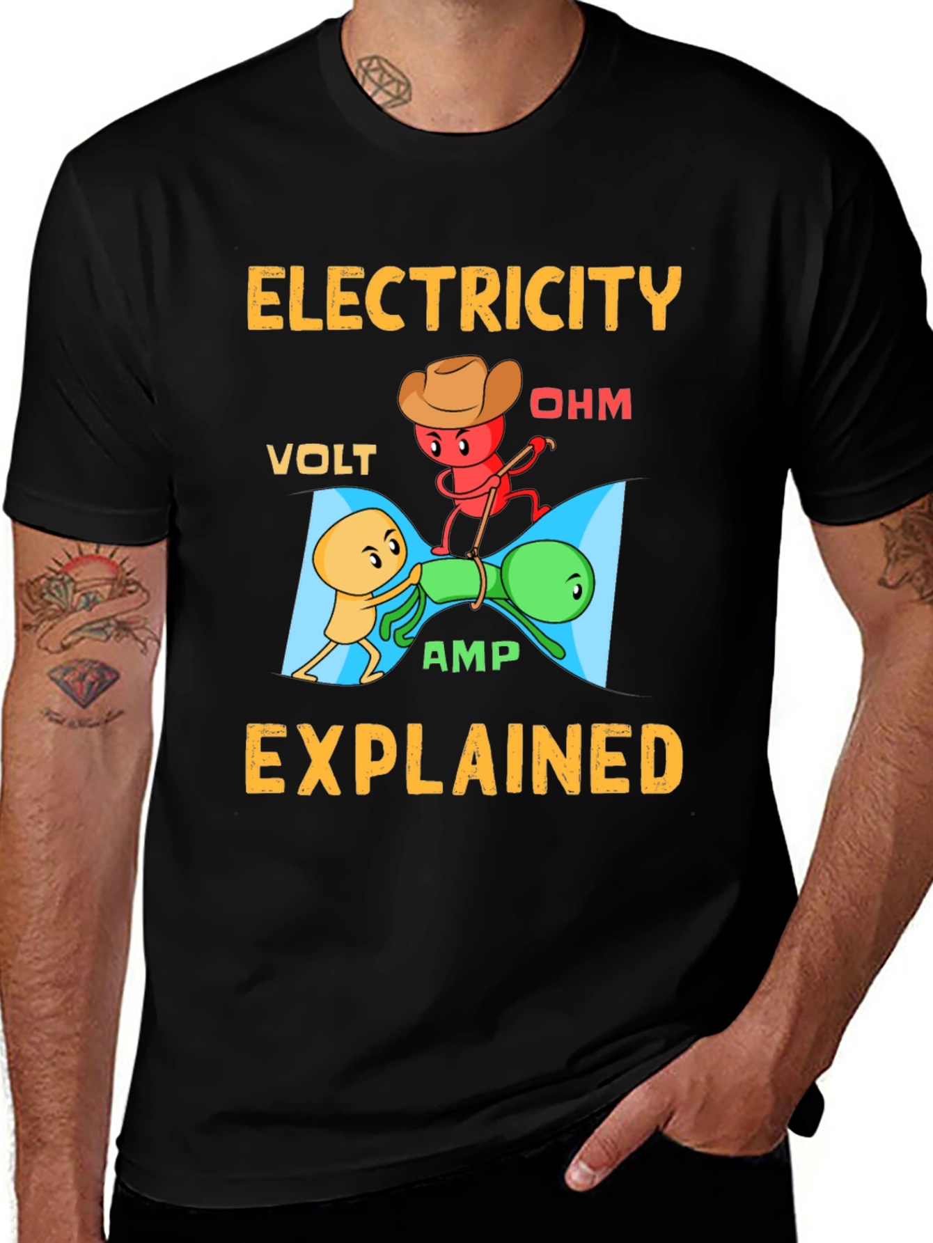 Variant 13 of Electricity Explained Graphic T-Shirt