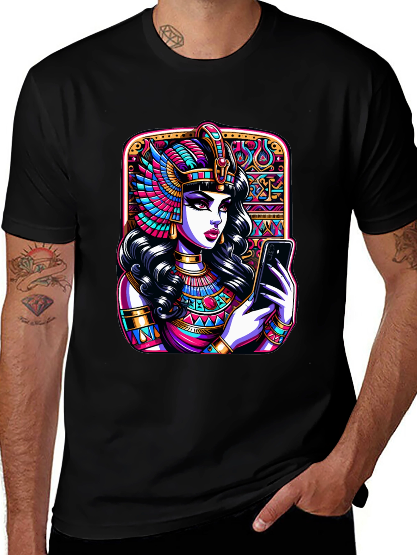 Variant 4 of Egyptian Queen Graphic Tee - Black