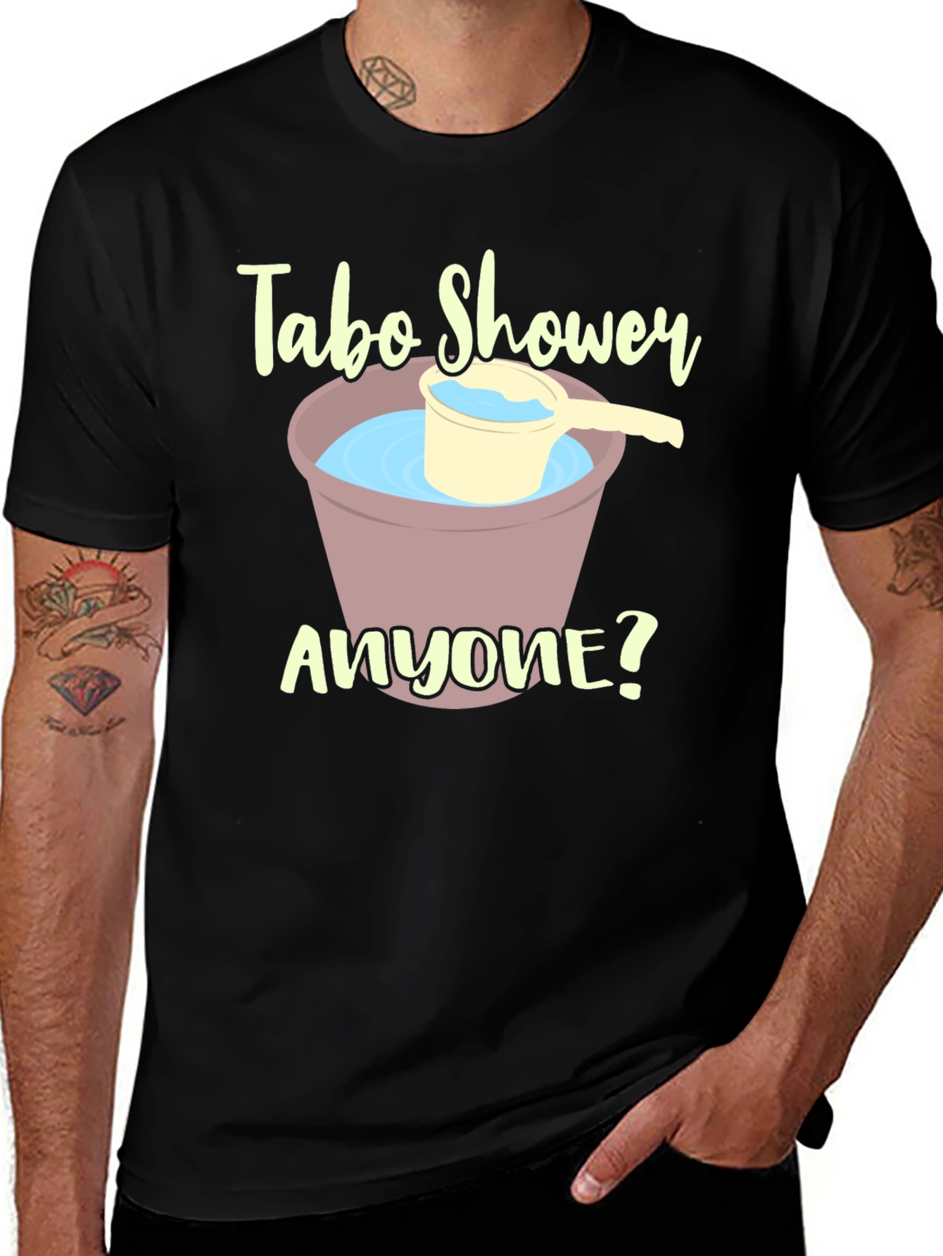 Tabo Shower T-Shirt - Unique Novelty Tee