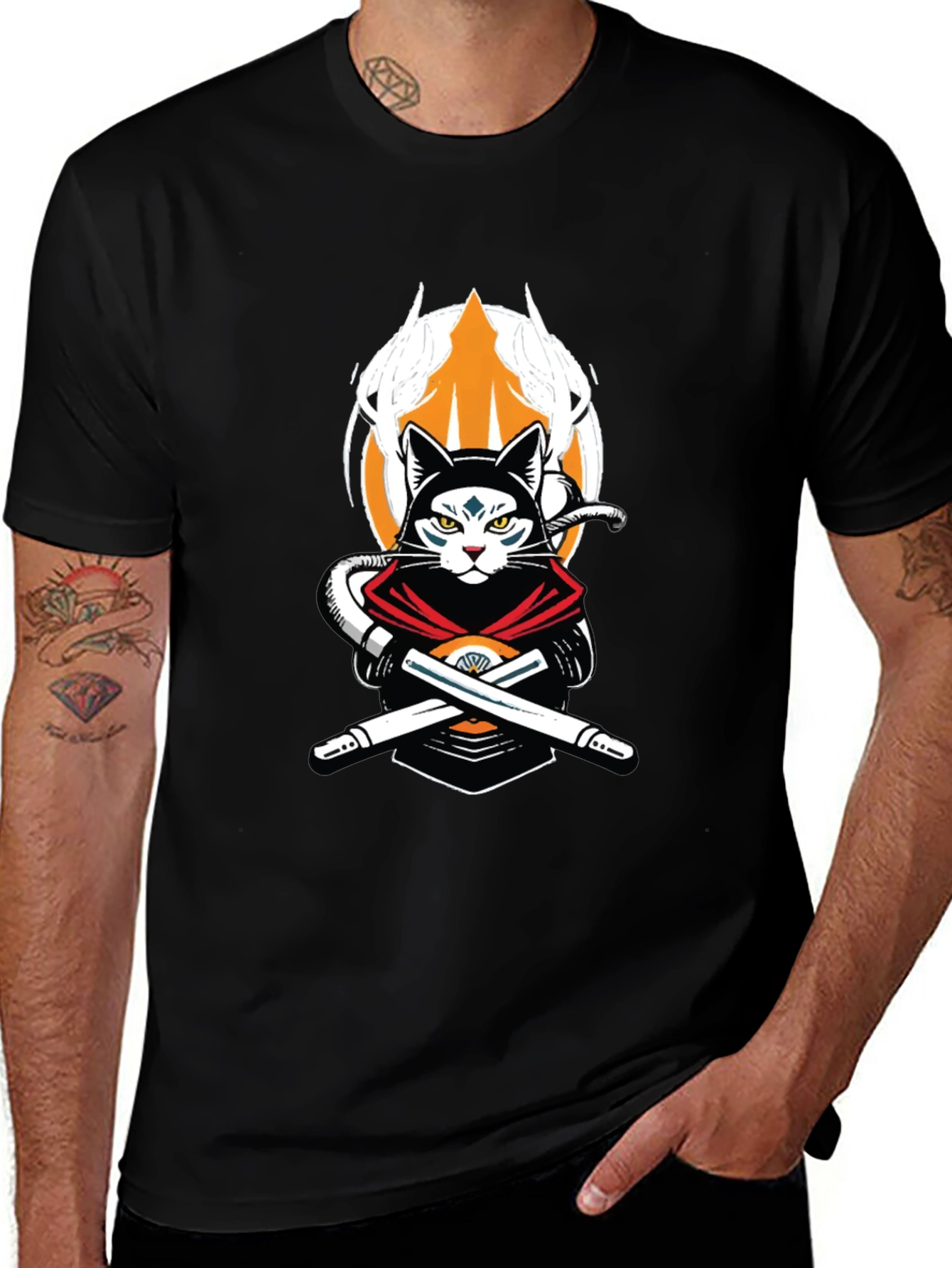 Variant 10 of Ninja Cat T-Shirt: Stealth Style