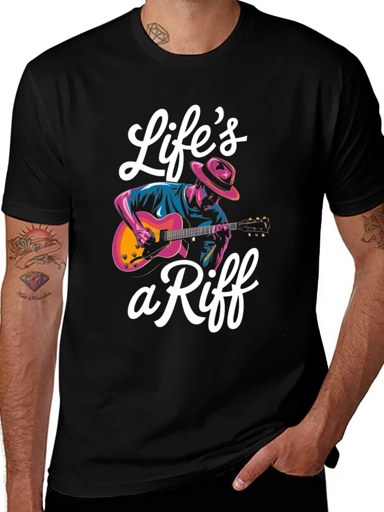 Variant 9 of Life's a Riff Graphic T-Shirt - Musician Tee