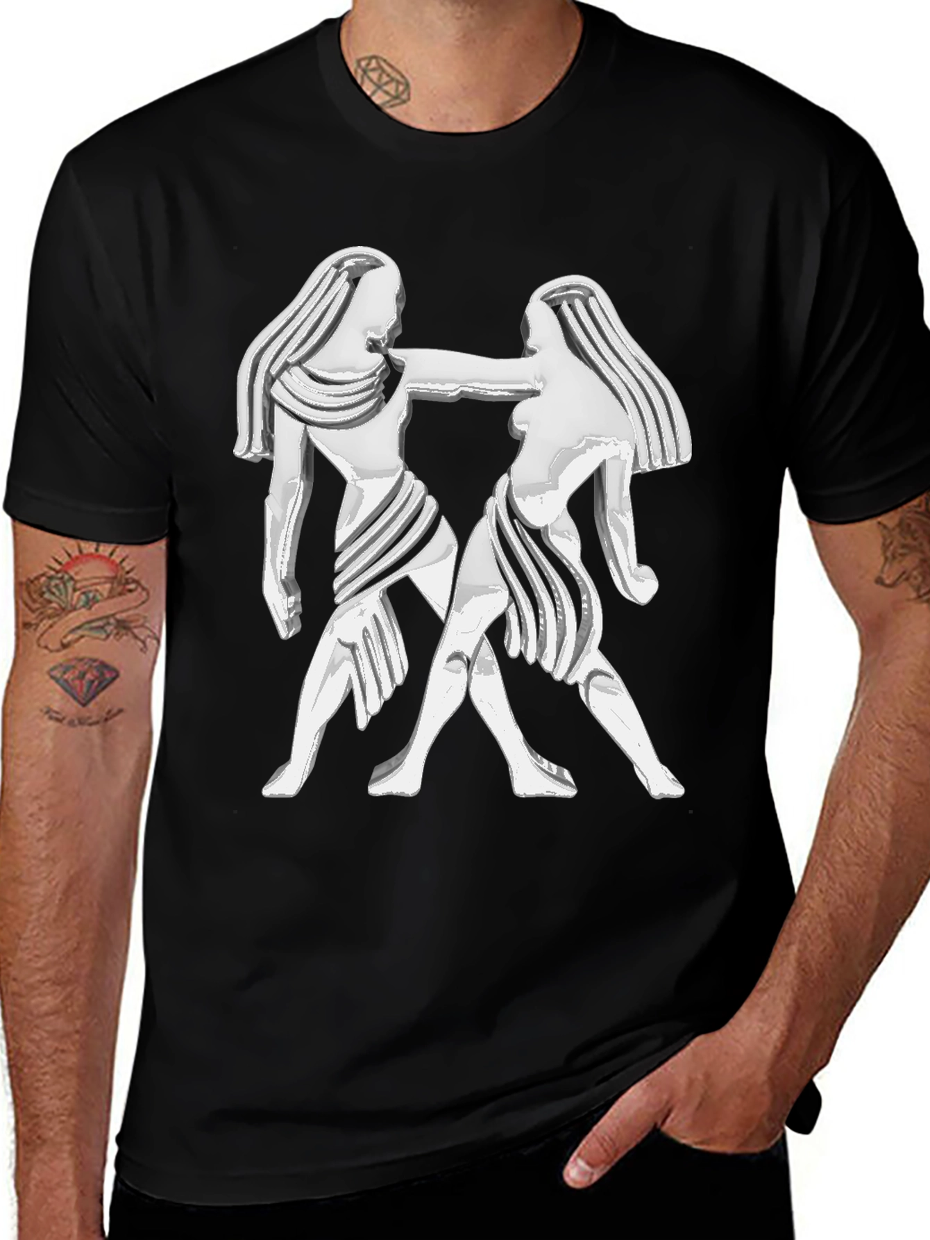 Variant 21 of Gemini Zodiac Black T-Shirt
