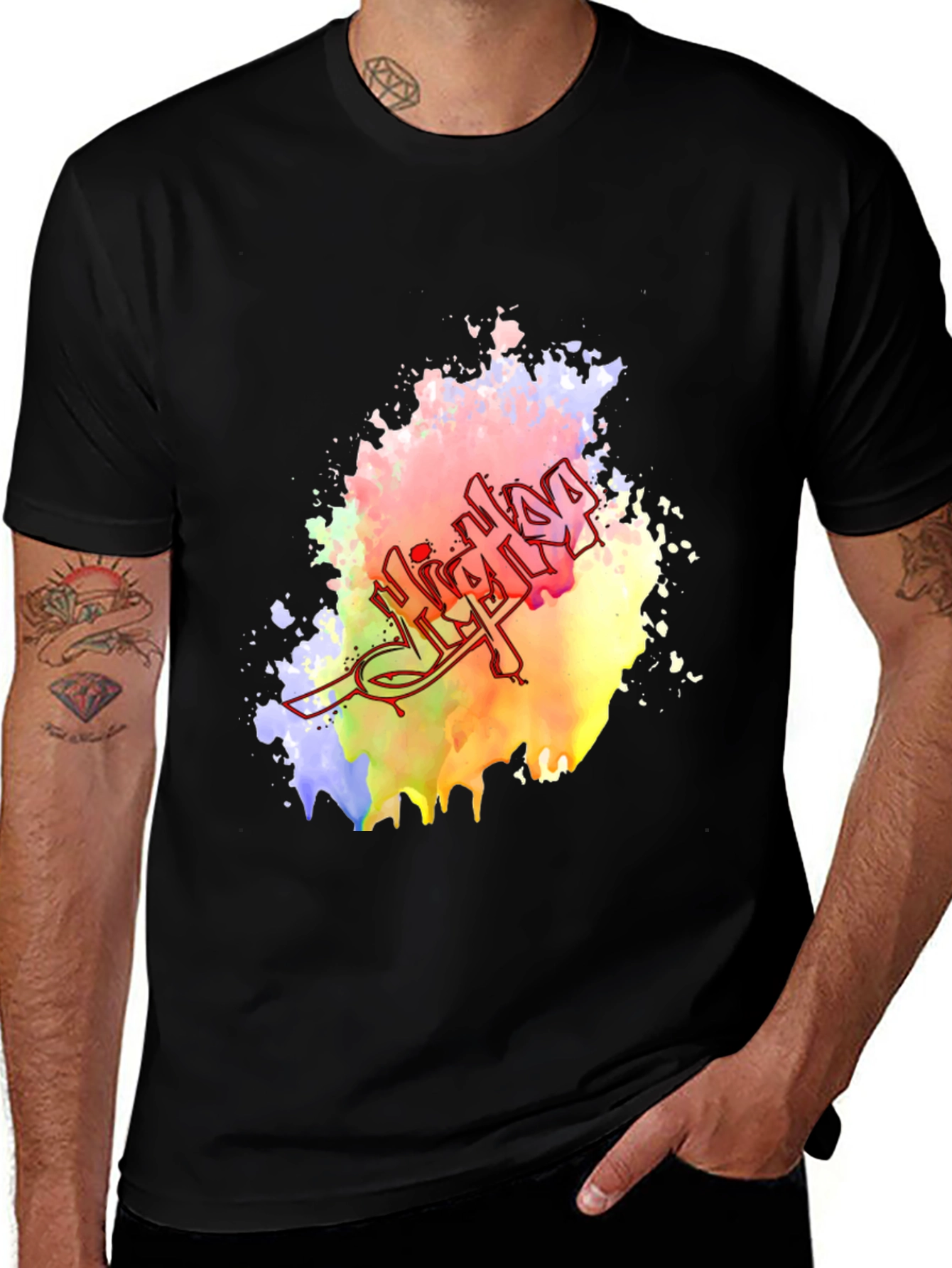 Variant 18 of Hip Hop Graffiti Tee - Colorful Graphic Print