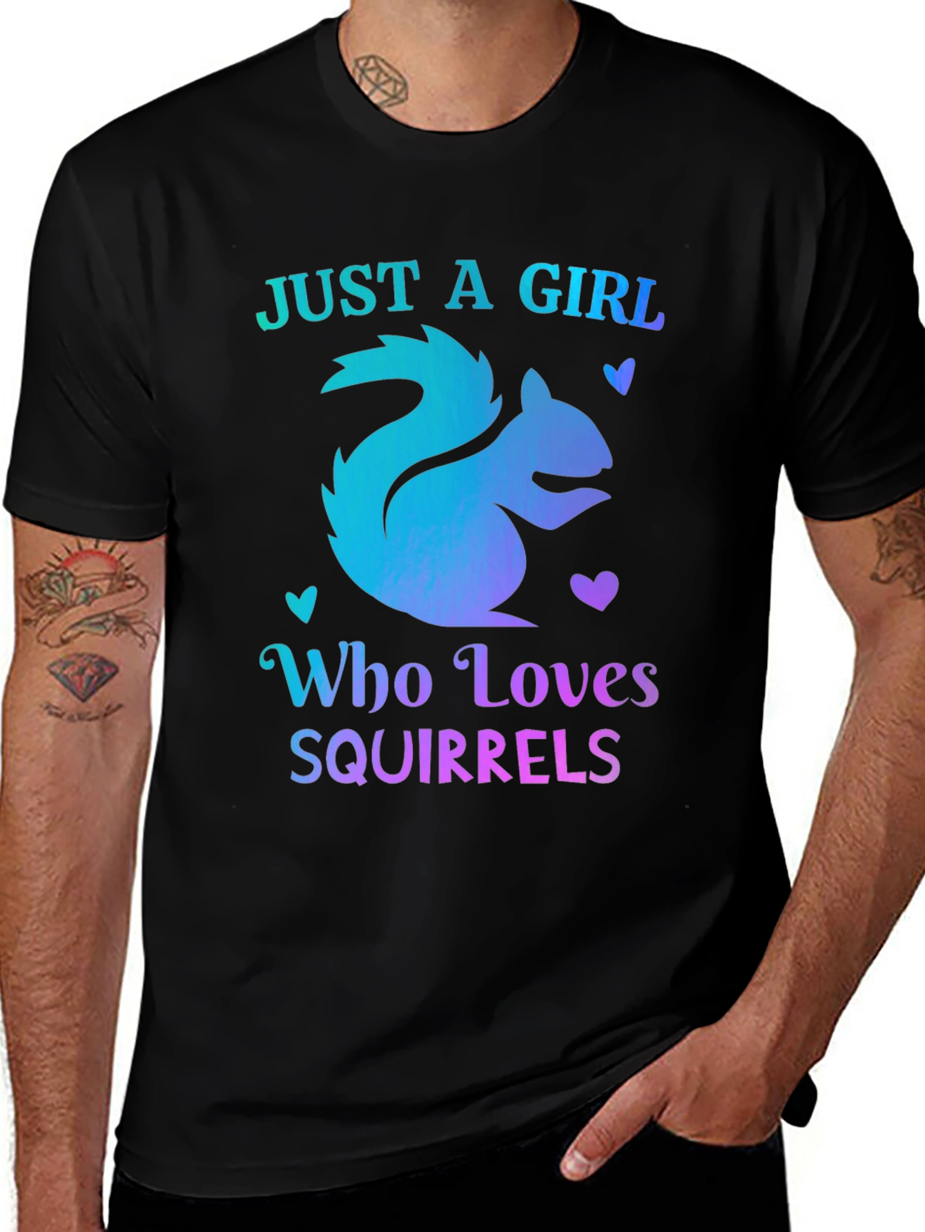 Variant 30 of Girl Who Loves Squirrels T-Shirt