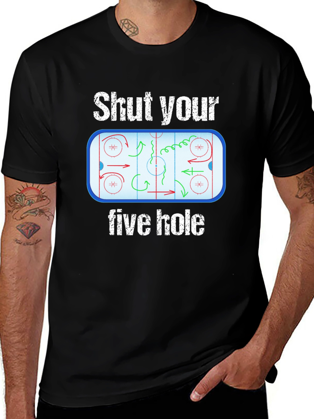 Variant 28 of Shut Your Five Hole Hockey T-Shirt
