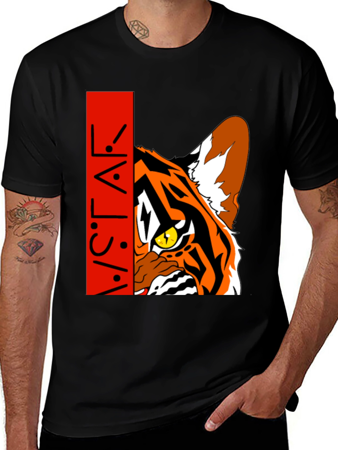 Variant 25 of Striking Tiger Graphic Tee - Bold Style