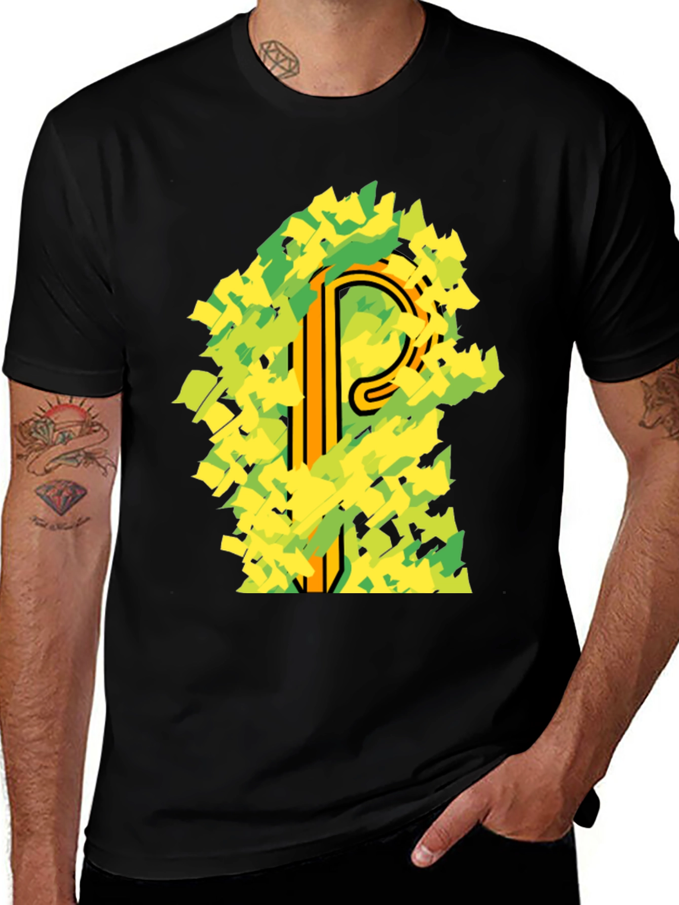 Variant 30 of Abstract Letter 'P' Graphic T-Shirt
