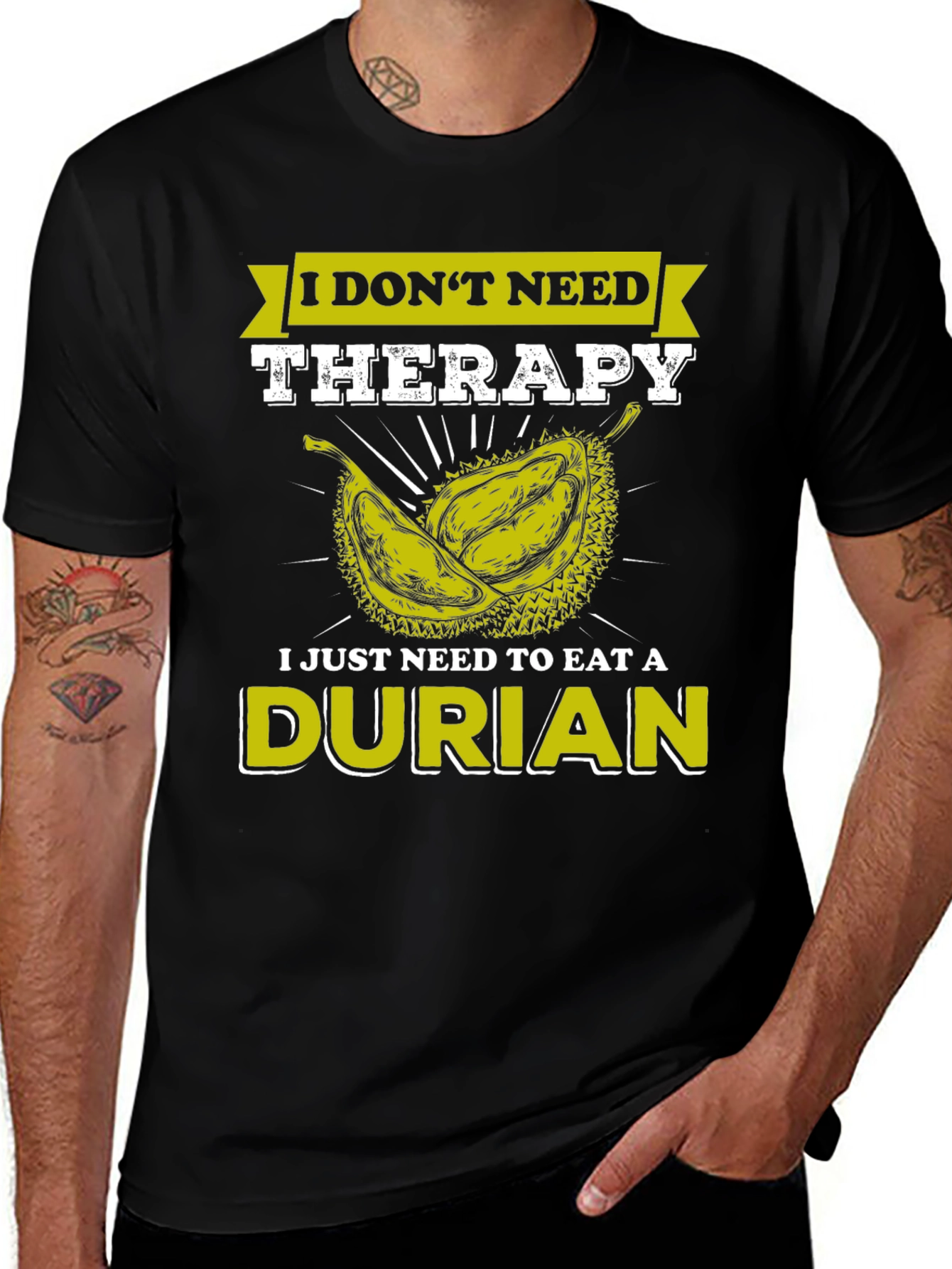 Variant 13 of Durian Therapy T-Shirt - Novelty Fruit Lover Tee