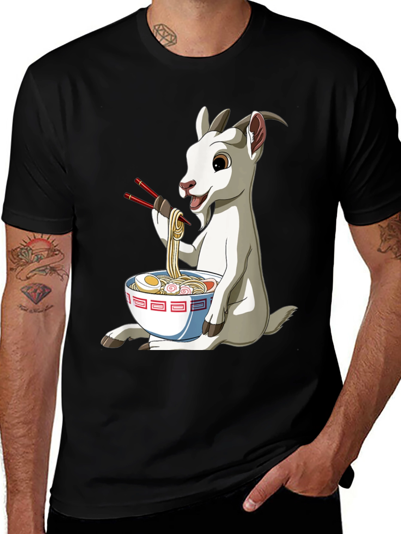 Variant 24 of Goat Ramen T-Shirt - Anime Style
