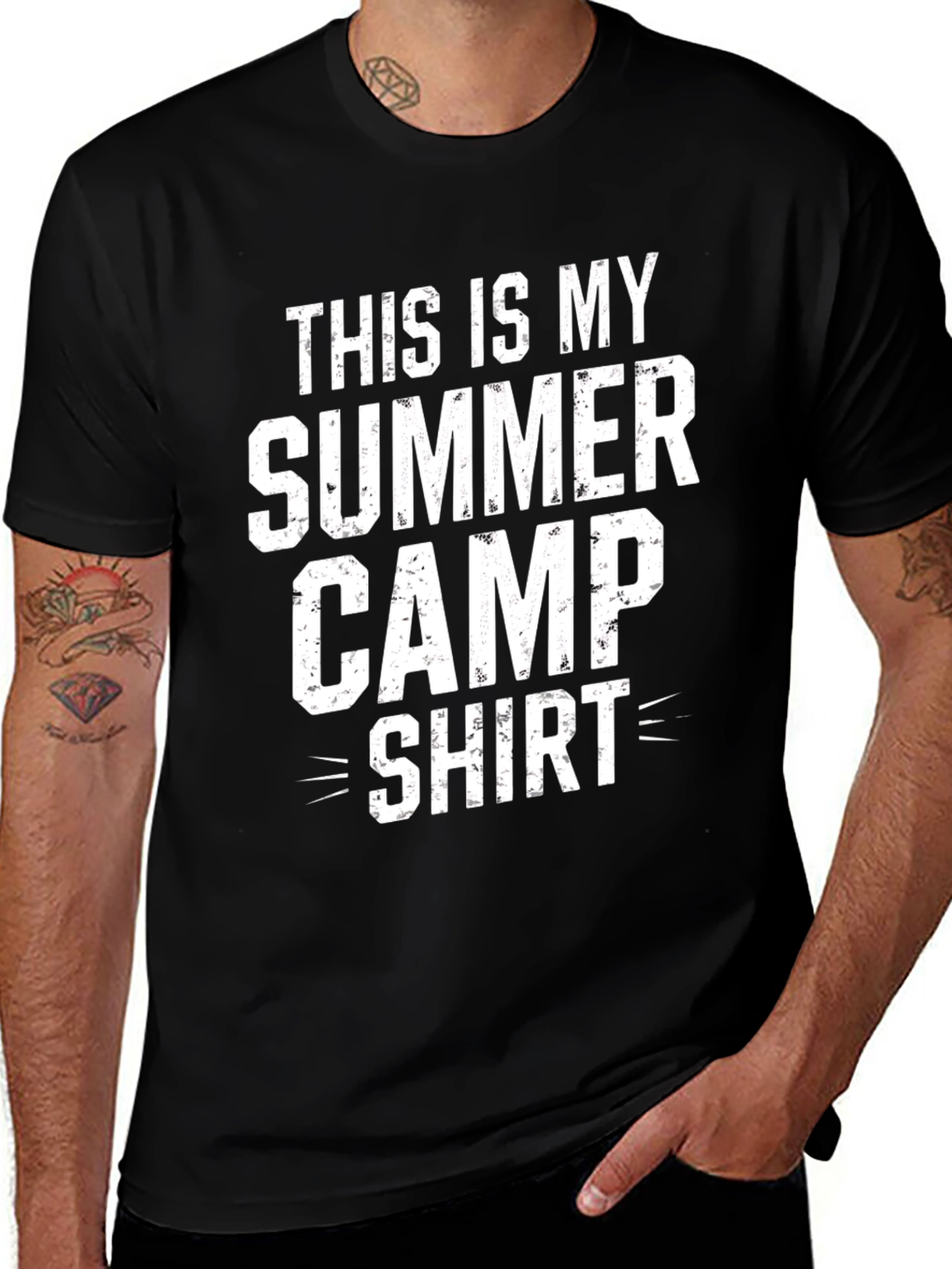 Summer Camp Shirt - Black Cotton Tee