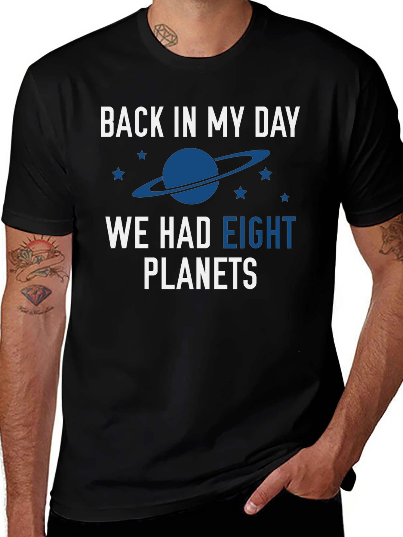 Variant 23 of Back In My Day Eight Planets Graphic Tee