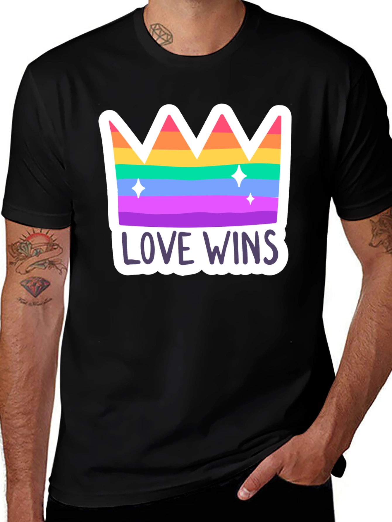 Variant 23 of Love Wins Rainbow Crown Pride T-Shirt