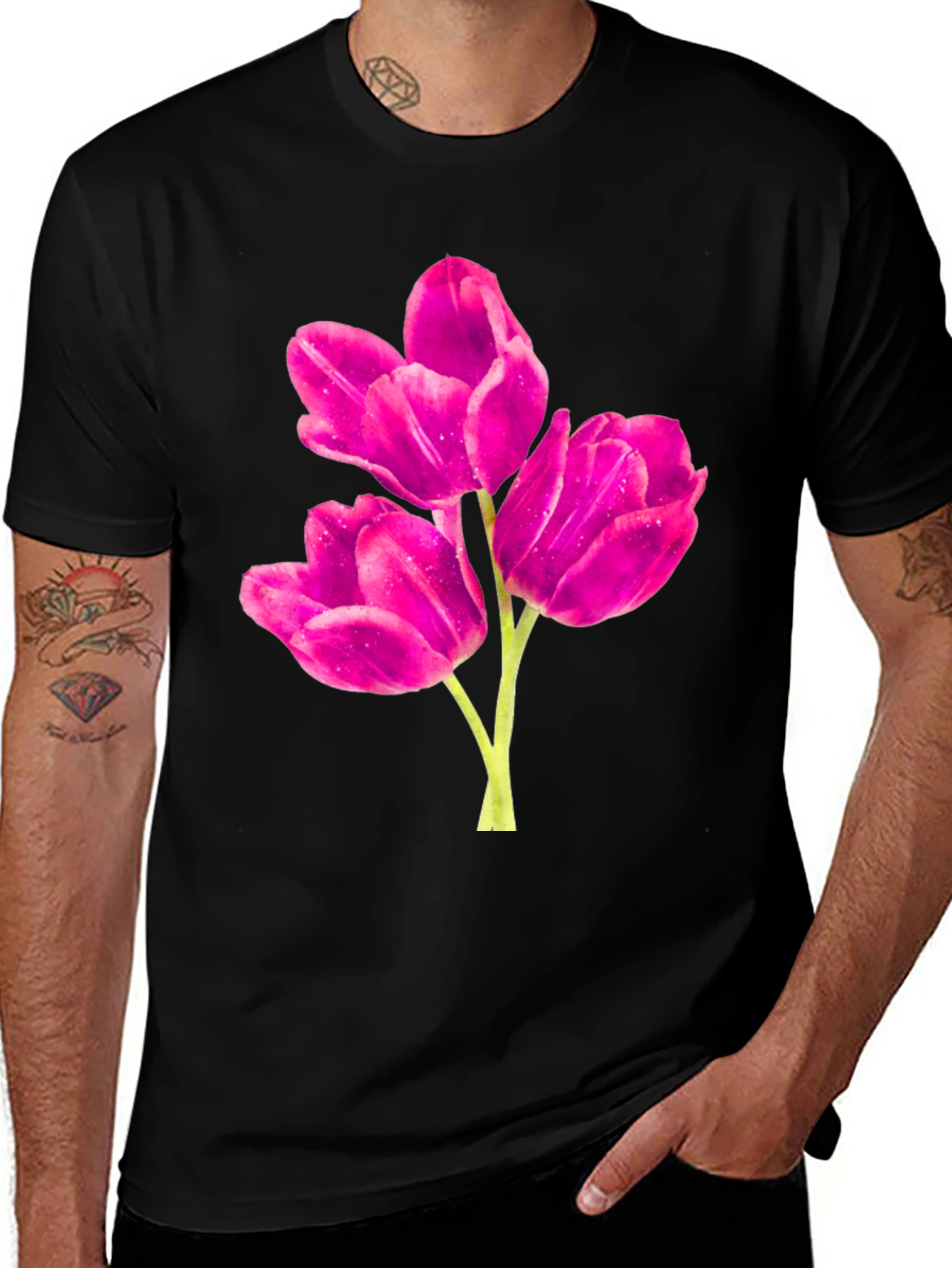 Variant 13 of Floral Print Crew Neck T-Shirt